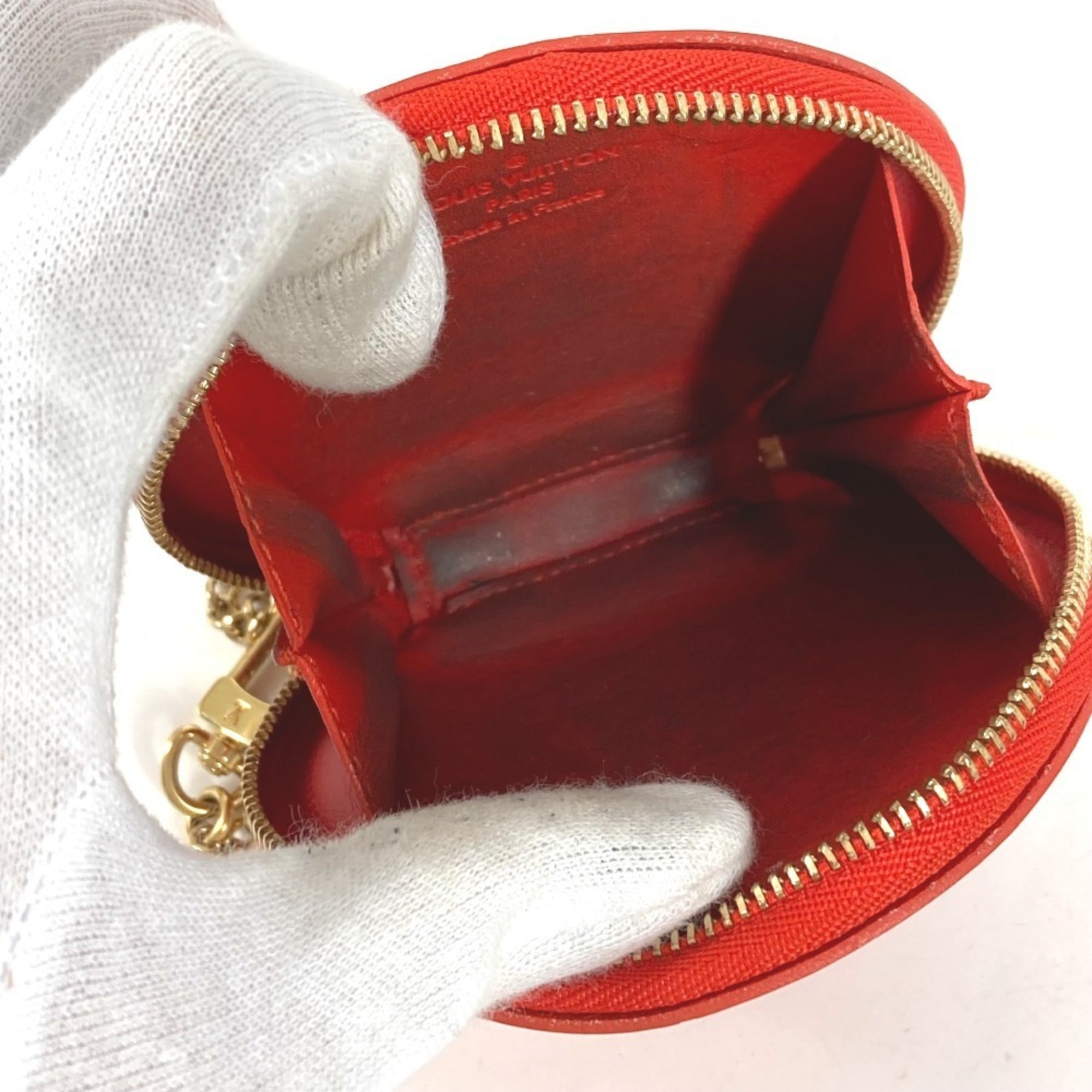 Louis Vuitton Monogram Vernis Orange Sunset Monogram Vernis Coin Purse/Coin Case (Pre-Owned)