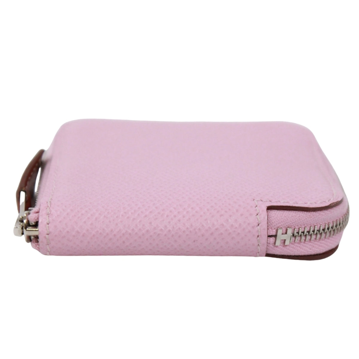 Hermes Pink Epsom Leather Silk Coin Purse/Coin Case (Pre-Owned)