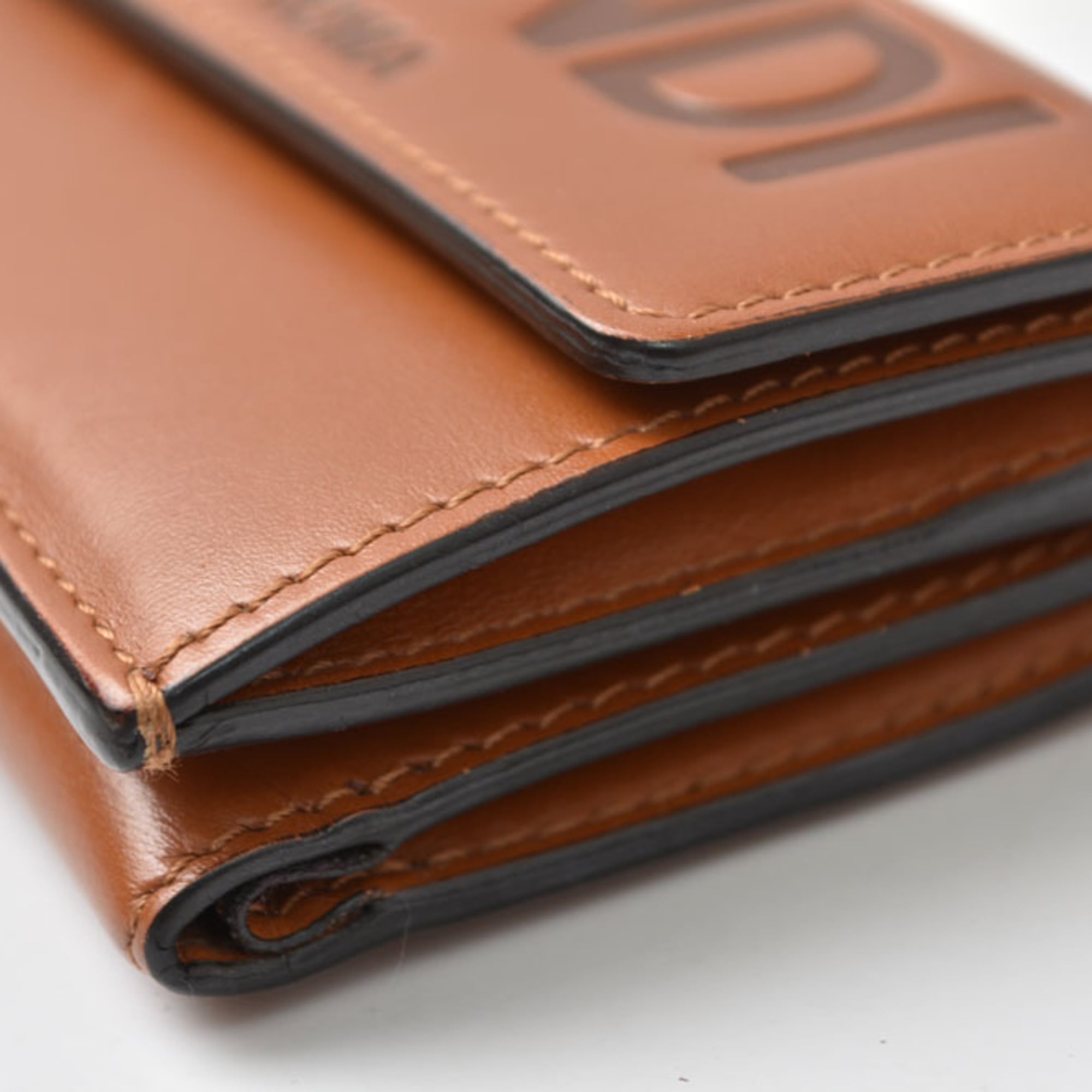 Fendi Brown Leather Wallet (Tri-Fold) (Pre-Owned)
