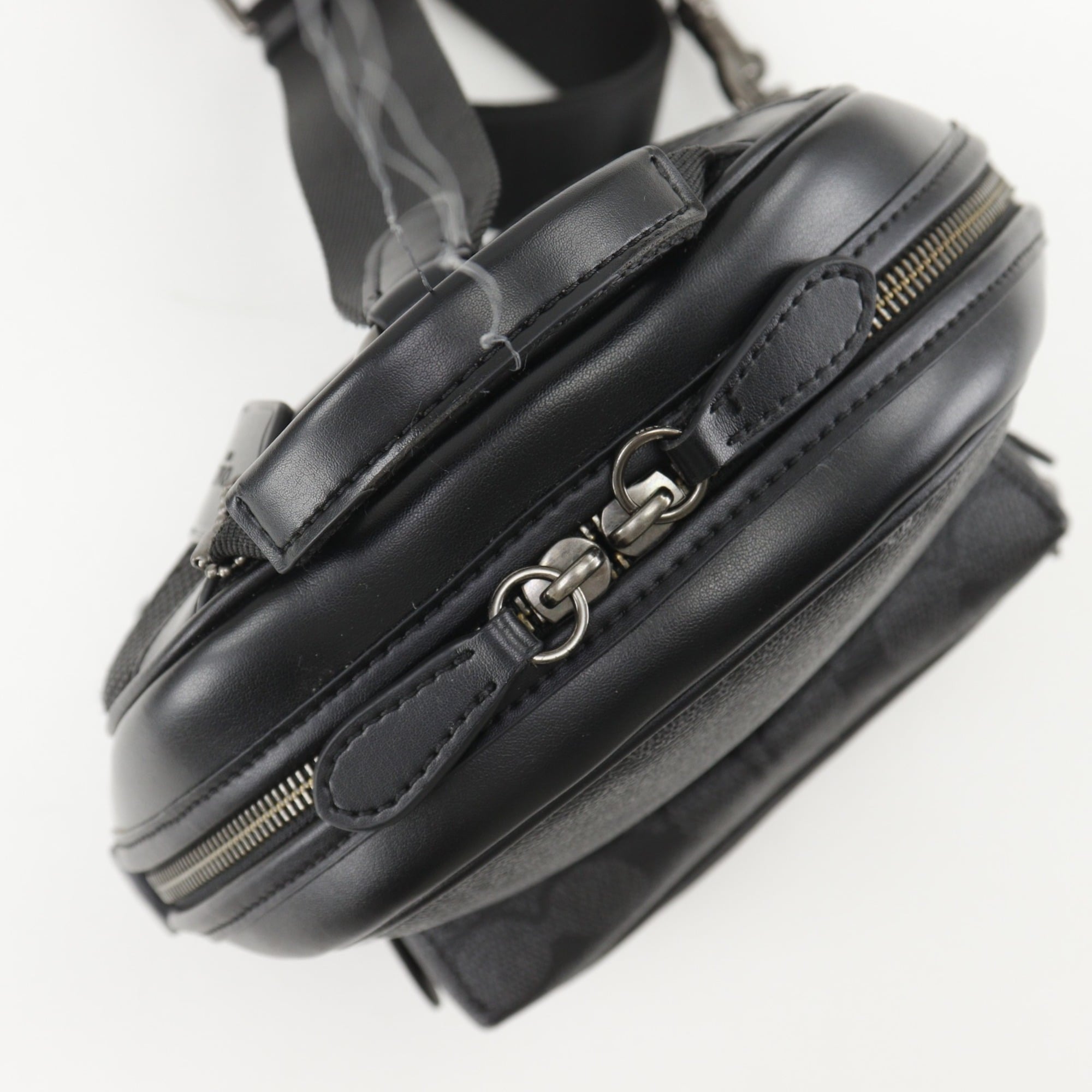 Coach Signature Black Pvc Sling Bag (Pre-Owned)