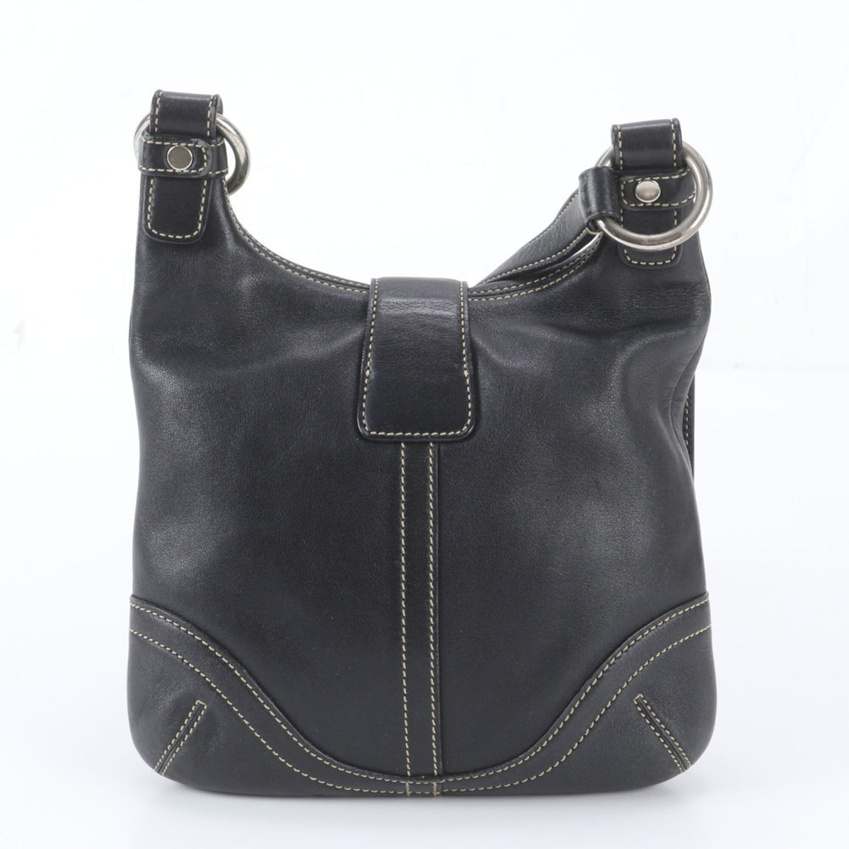 Coach Black Leather Crossbody Bag Shoulder Bag (Pre-Owned)