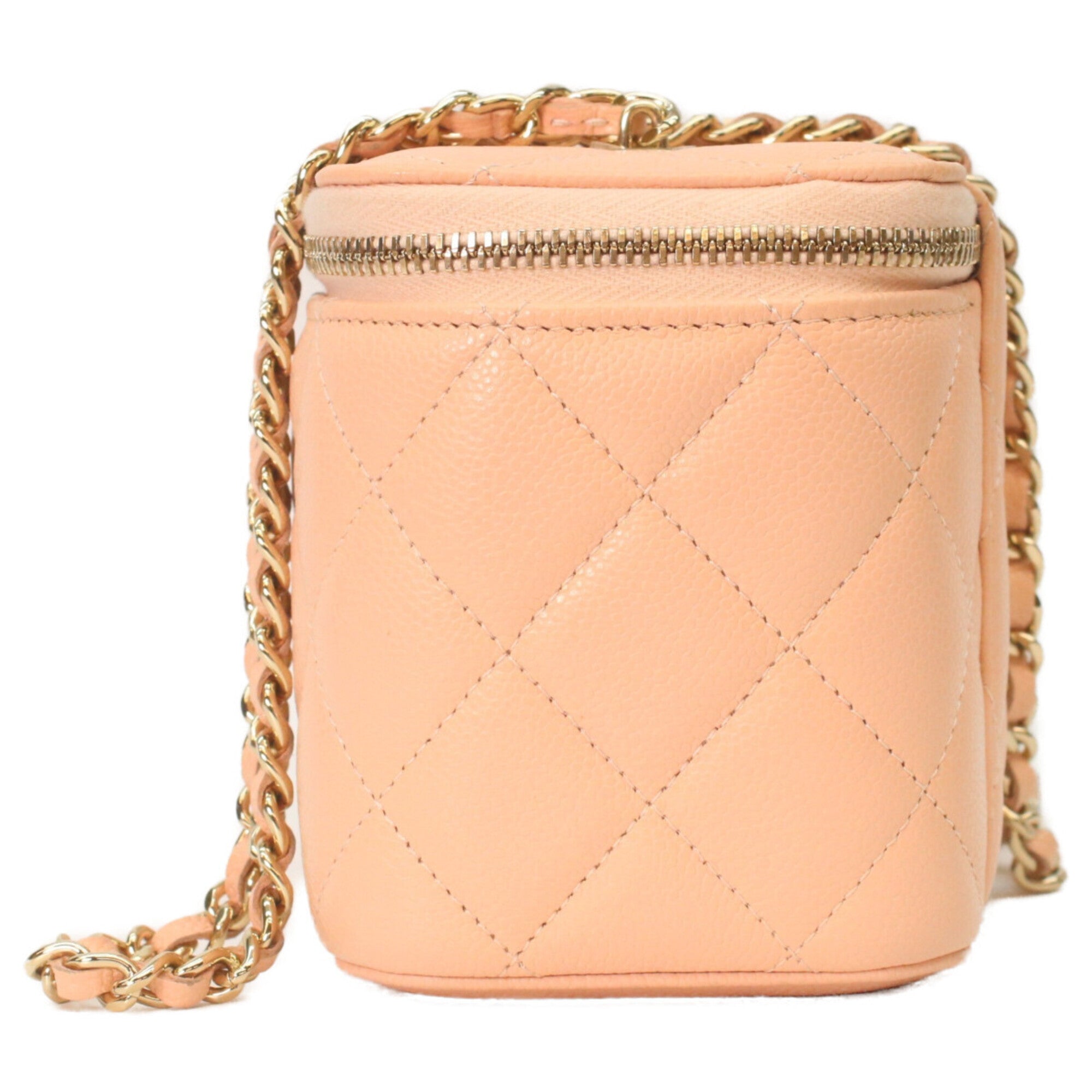 Chanel Pink Grained Calfskin Shoulder Bag (Pre-Owned)