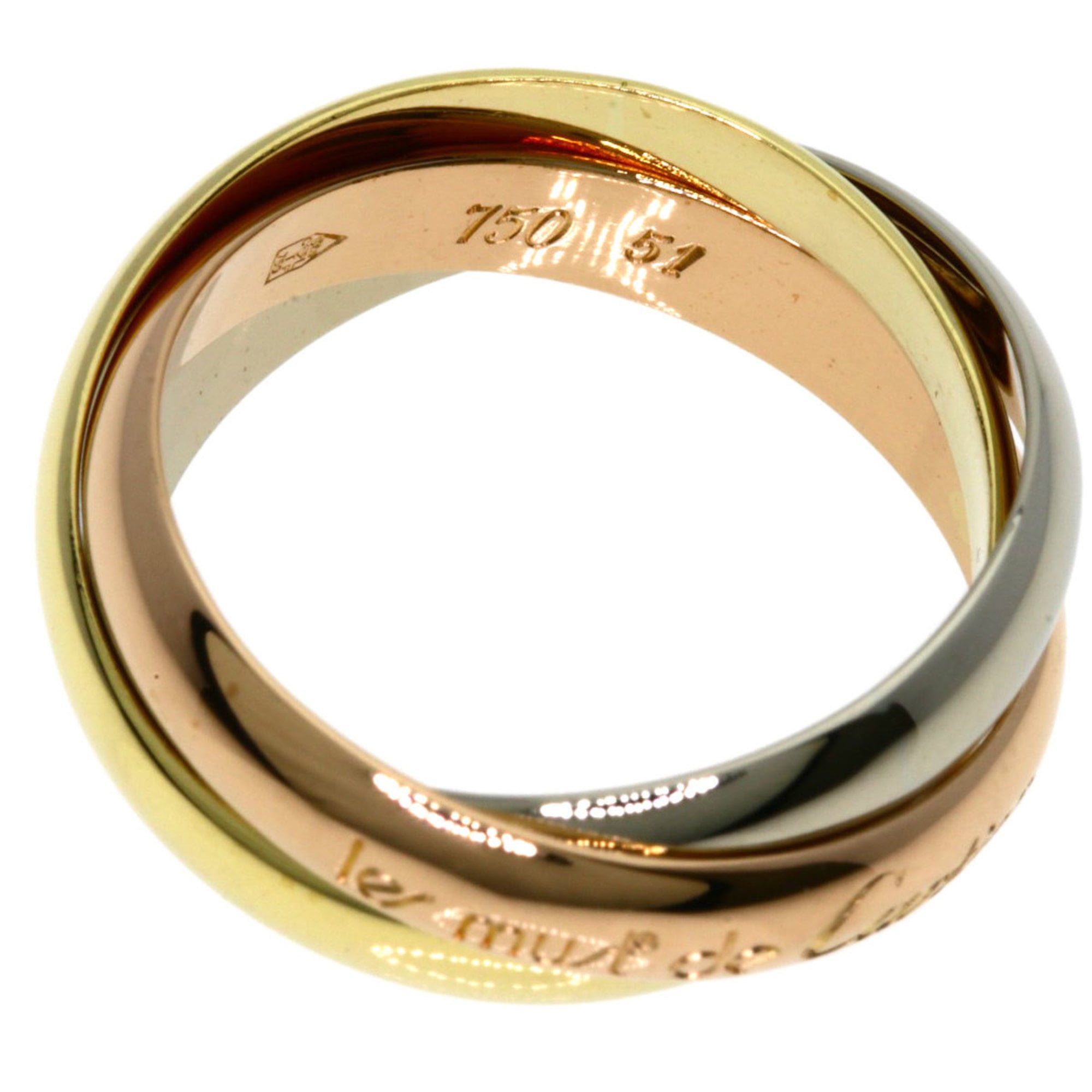 Cartier Trinity Yellow Gold (18K) Pink Gold (18K) White Gold (18K) Band Ring (Pre-Owned)