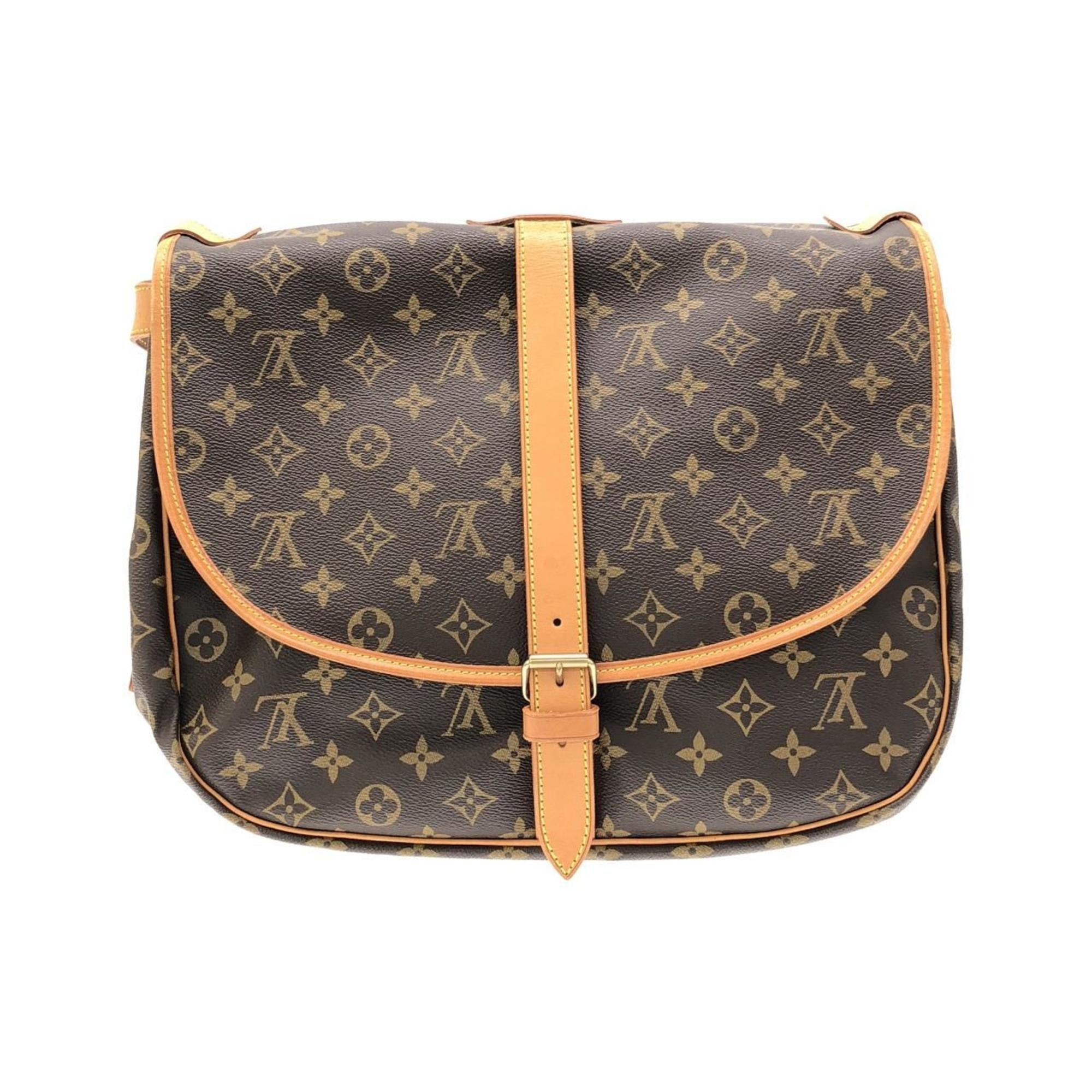 Louis Vuitton Brown Coated Canvas Shoulder Bag (Pre-Owned)