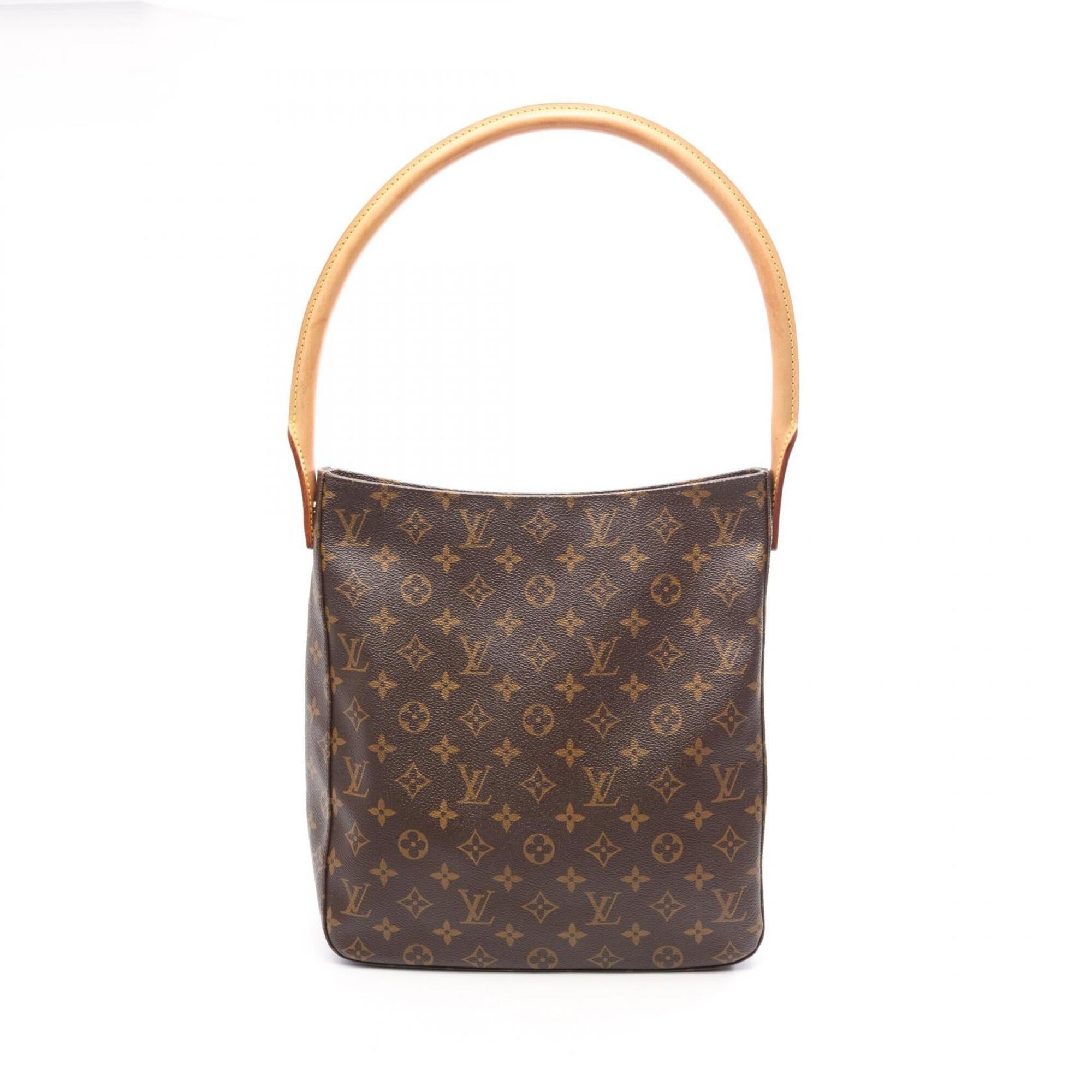 Louis Vuitton Brown Monogram Coated Canvas Leather Handbag Shoulder Bag (Pre-Owned)