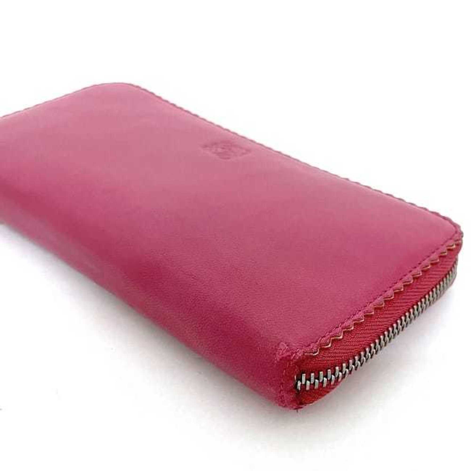 Loewe Pink Nappa Leather Long Wallet (Bi-Fold) (Pre-Owned)