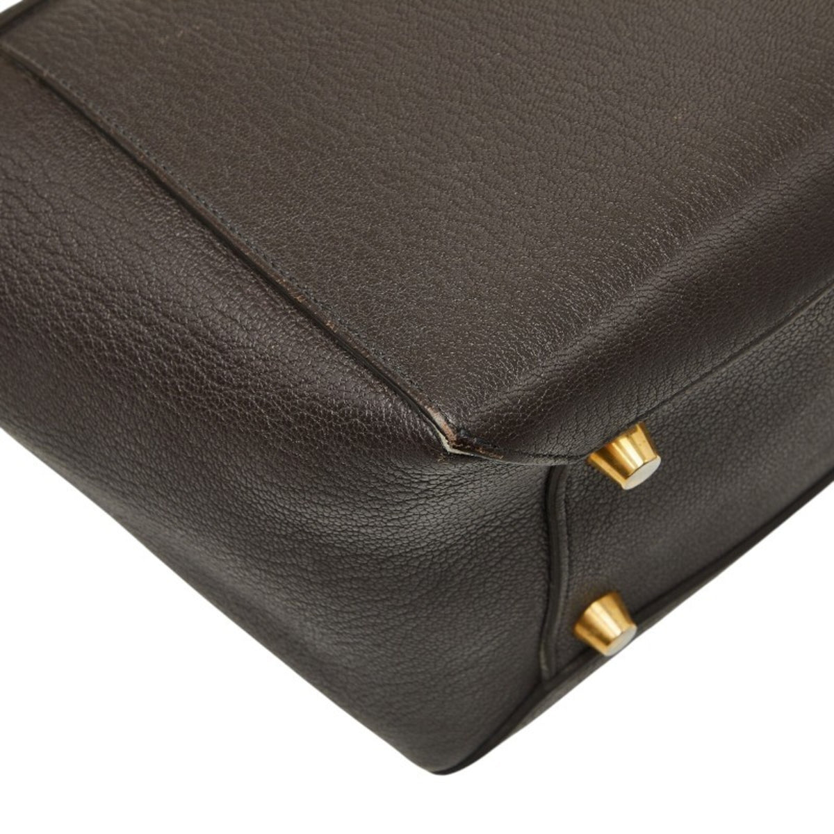 Celine Dark Brown Leather Handbag Shoulder Bag (Pre-Owned)