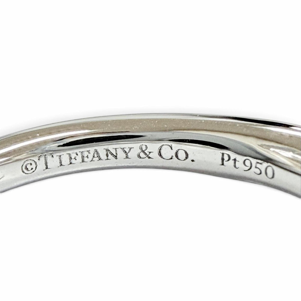 Tiffany Platinum Platinum 950 Band Ring (Pre-Owned)