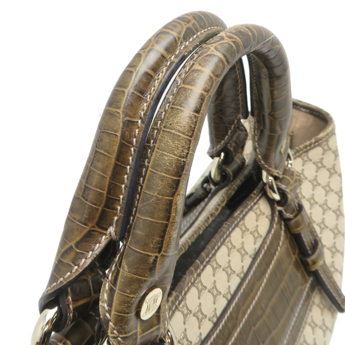 Celine Beige Canvas Leather Handbag (Pre-Owned)