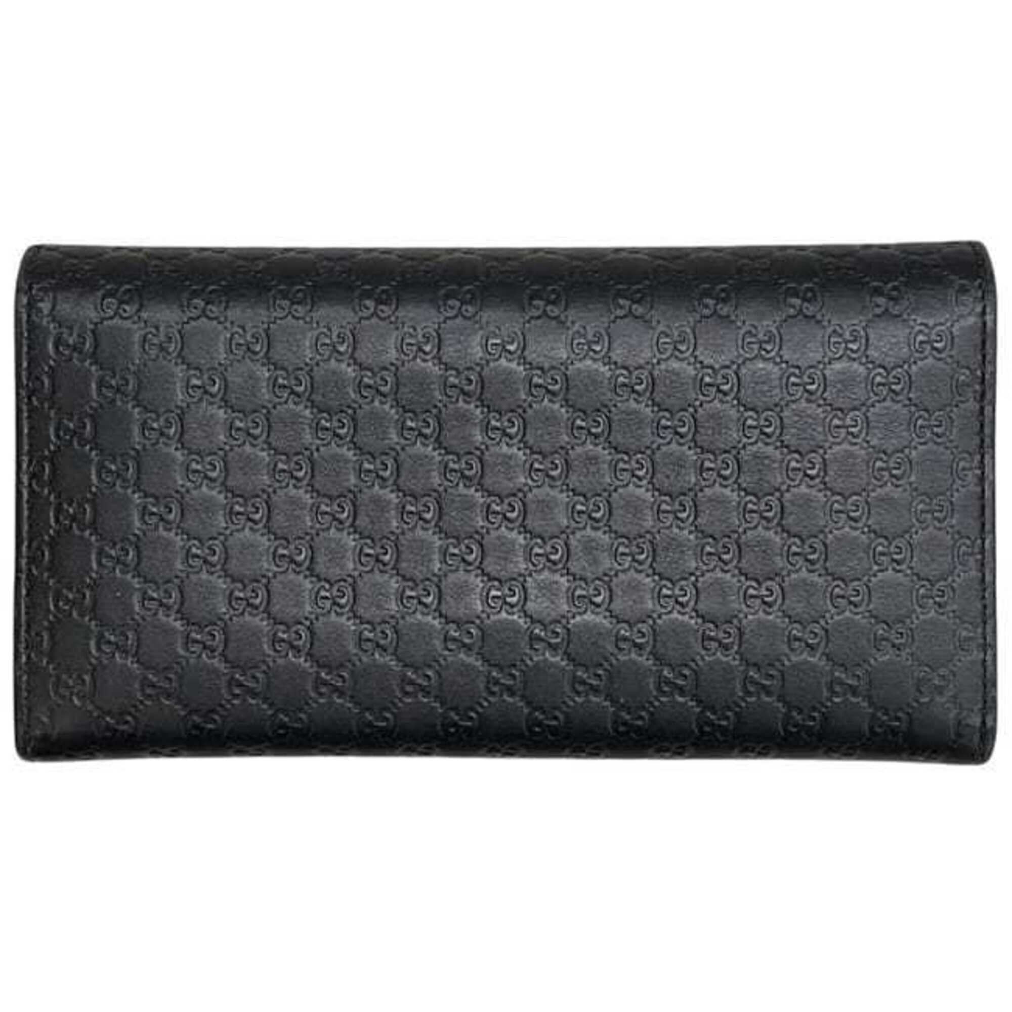 Gucci Black Leather Long Wallet (Bi-Fold) (Pre-Owned)