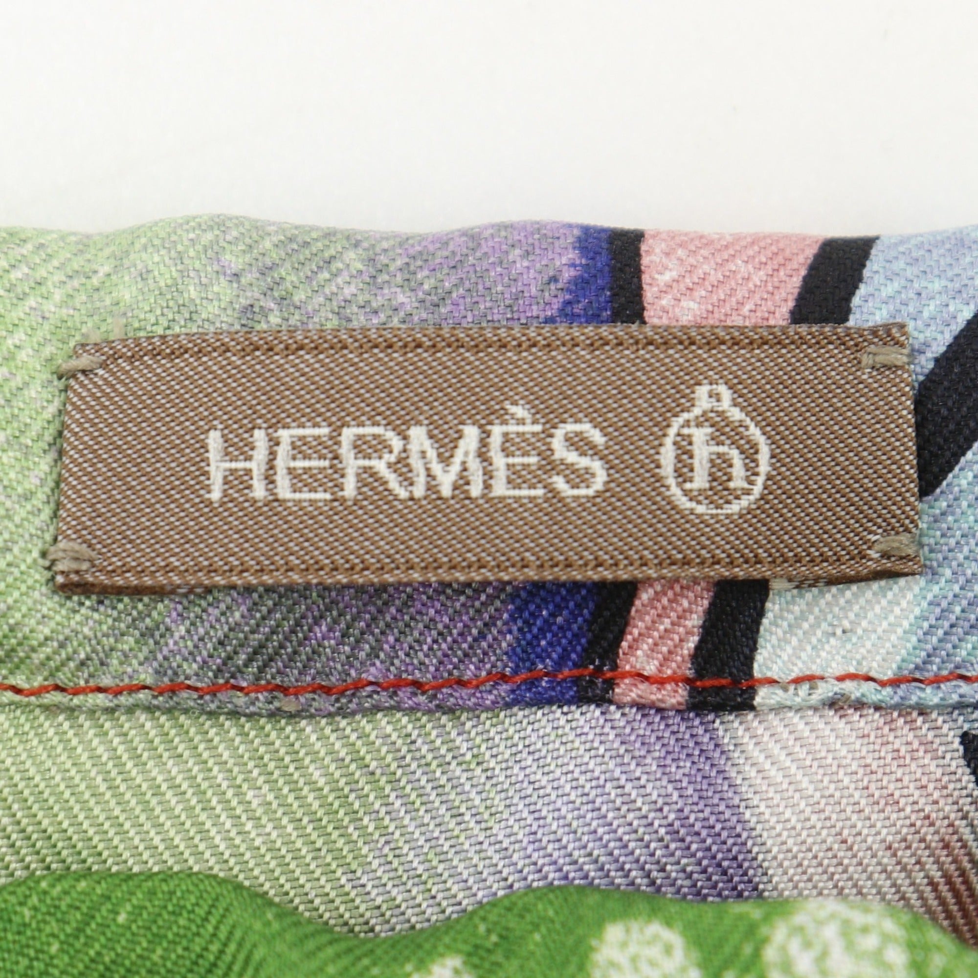 Hermes Beige Toile H Silk Handbag Tote Bag (Pre-Owned)