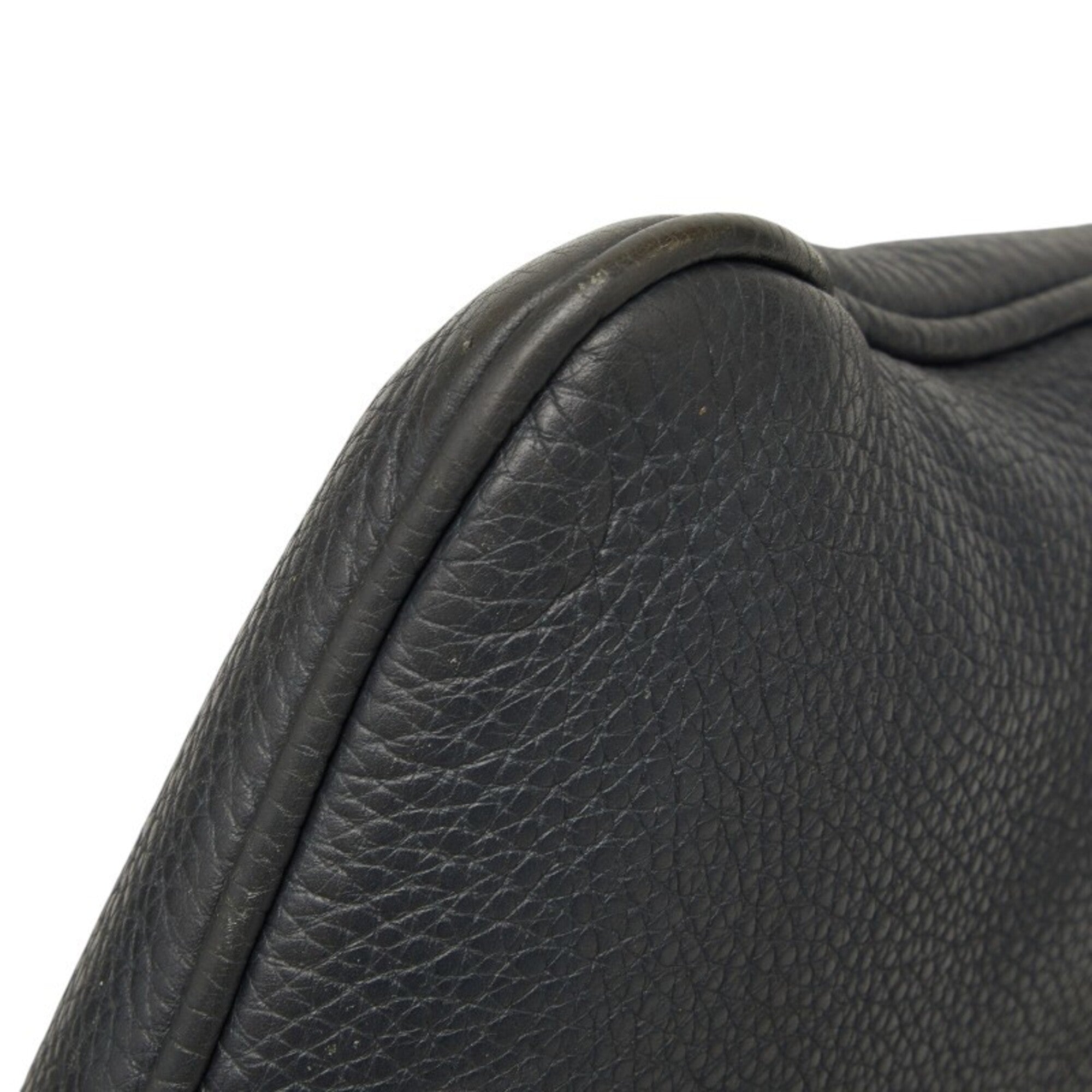 Gucci Black Gray Leather Shoulder Bag (Pre-Owned)
