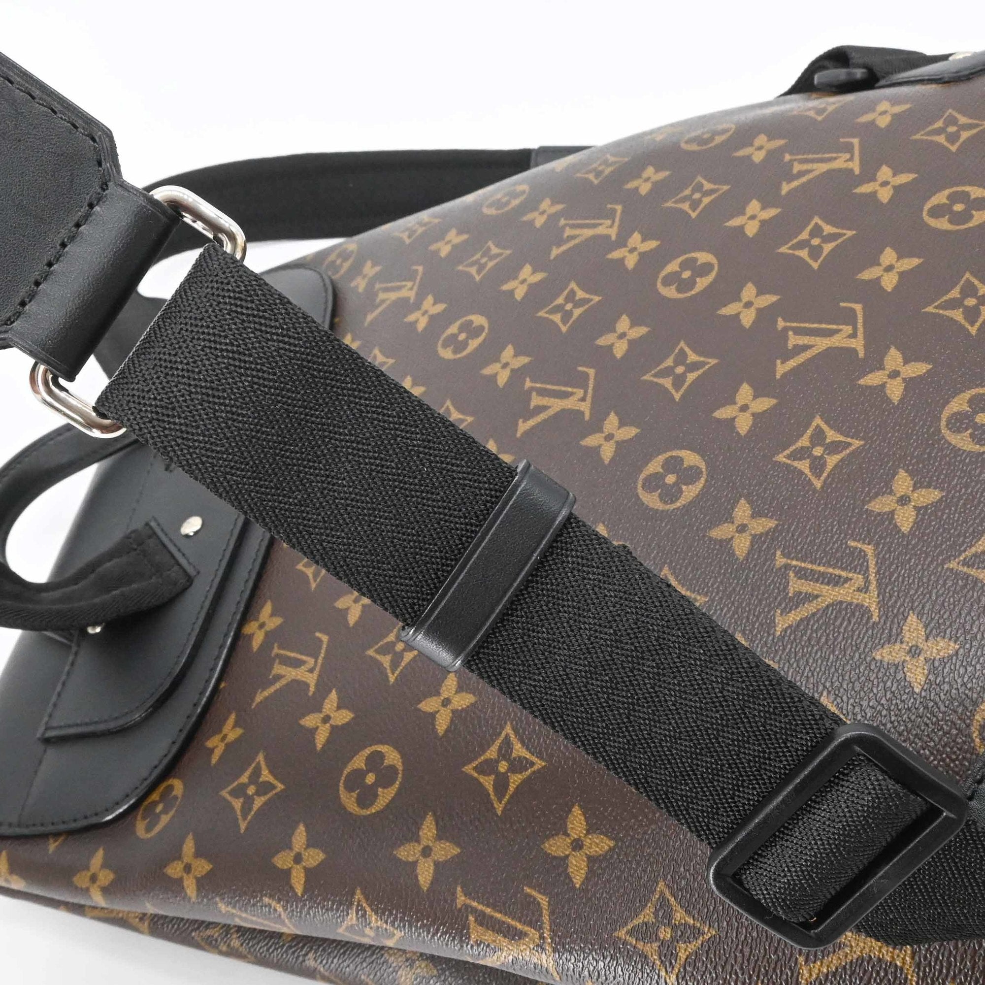 Louis Vuitton Black Brown Leather Backpack (Pre-Owned)