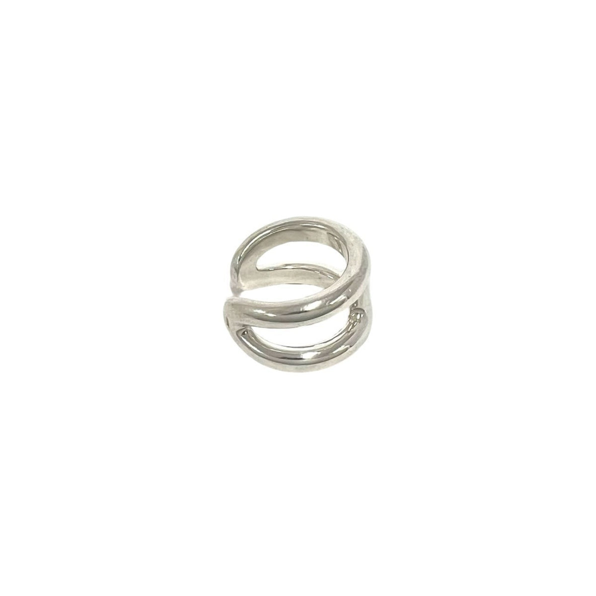 Hermes Silver Silver 925 Band Ring (Pre-Owned)