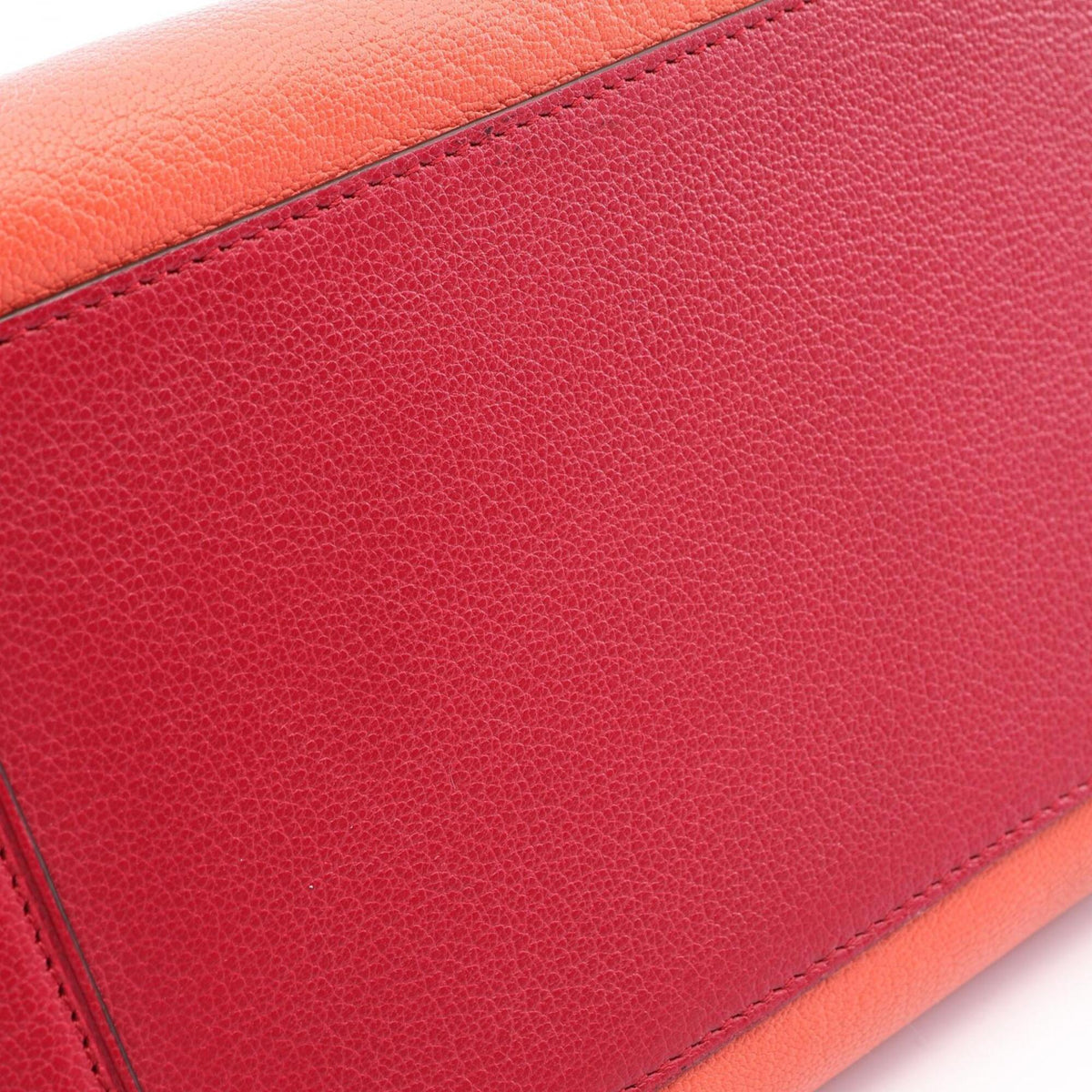 Loewe Orange Pink Red Color Leather Handbag (Pre-Owned)