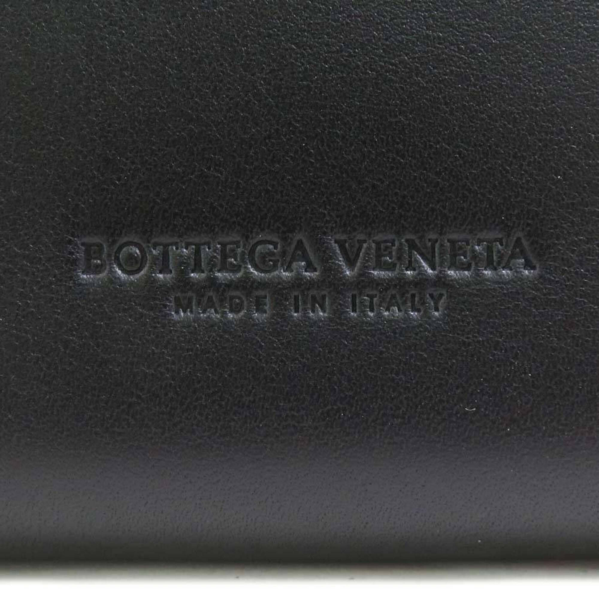 Bottega Veneta Black Leather Long Wallet (Bi-Fold) (Pre-Owned)