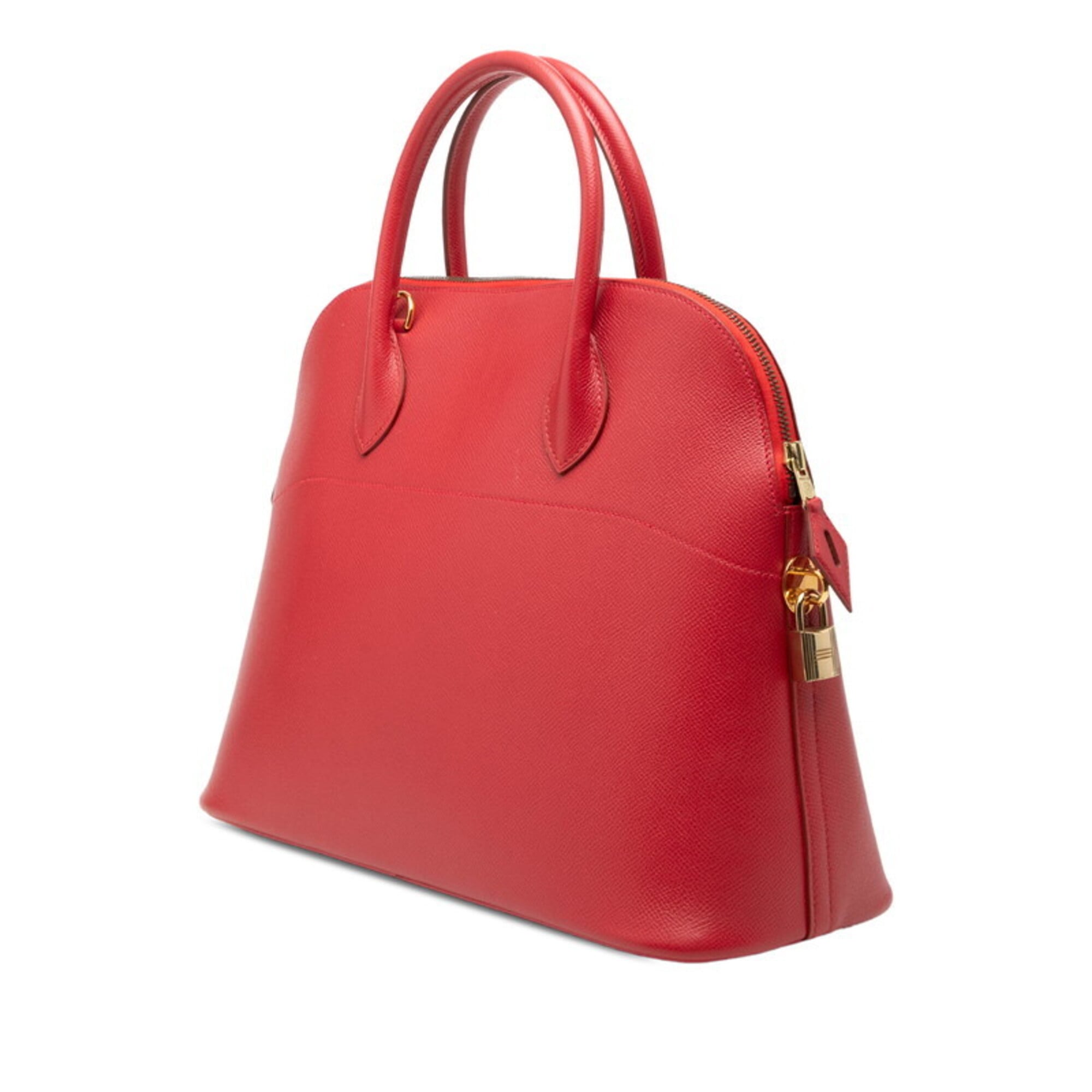 Hermes Red Color Courchevel Leather Handbag Shoulder Bag (Pre-Owned)