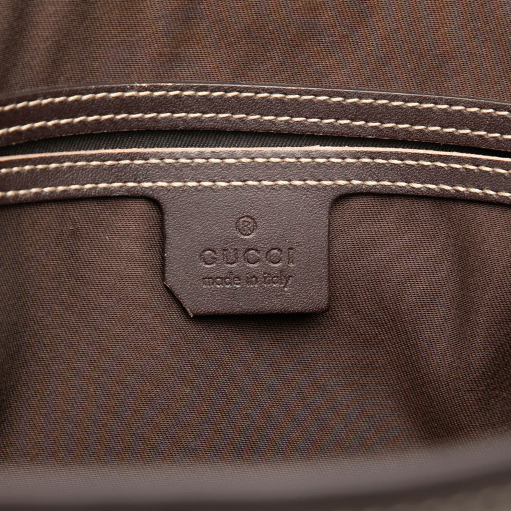 Gucci Beige Brown Pvc Leather Tote Bag (Pre-Owned)