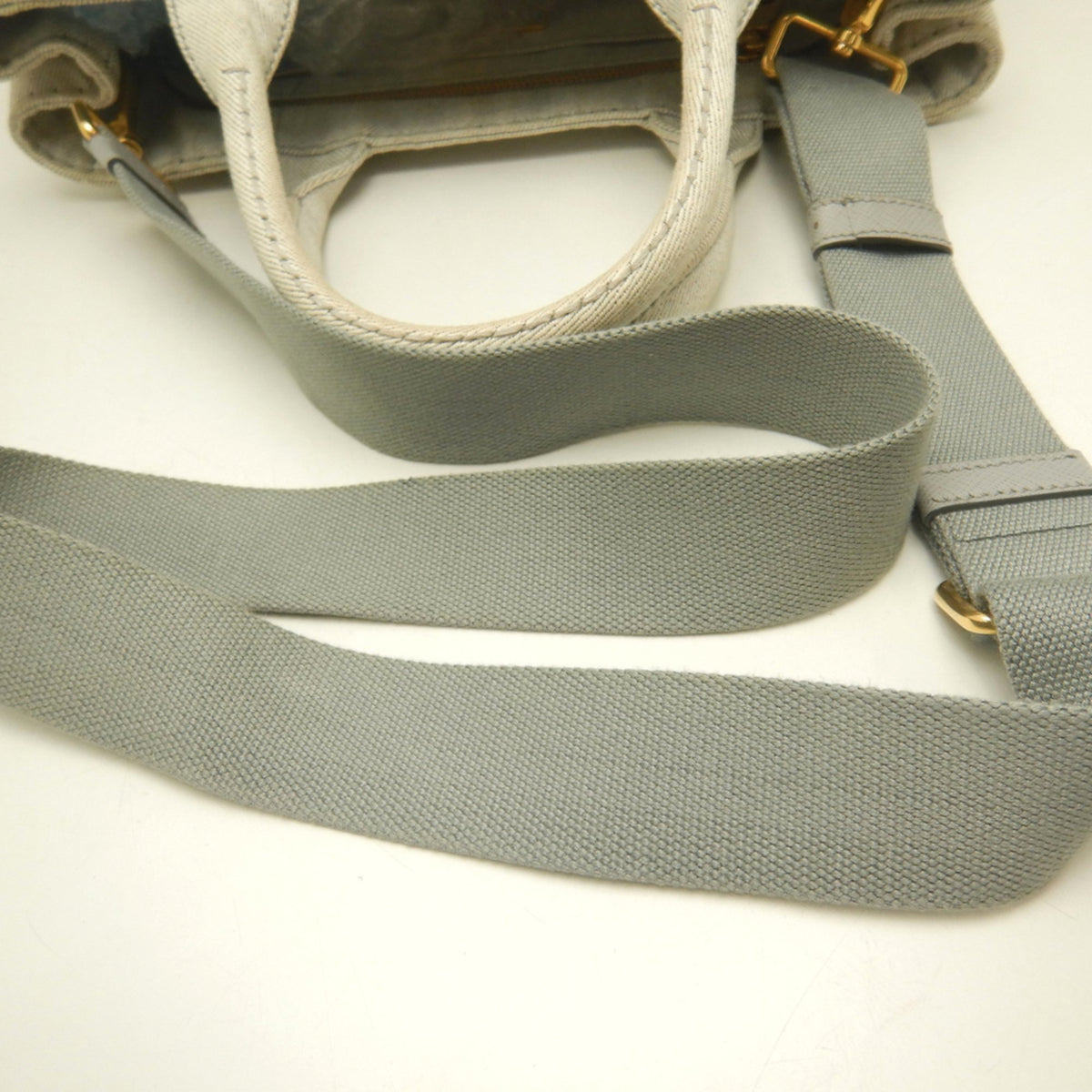 Prada Canapa Bianco Canapa Tote Bag (Pre-Owned)