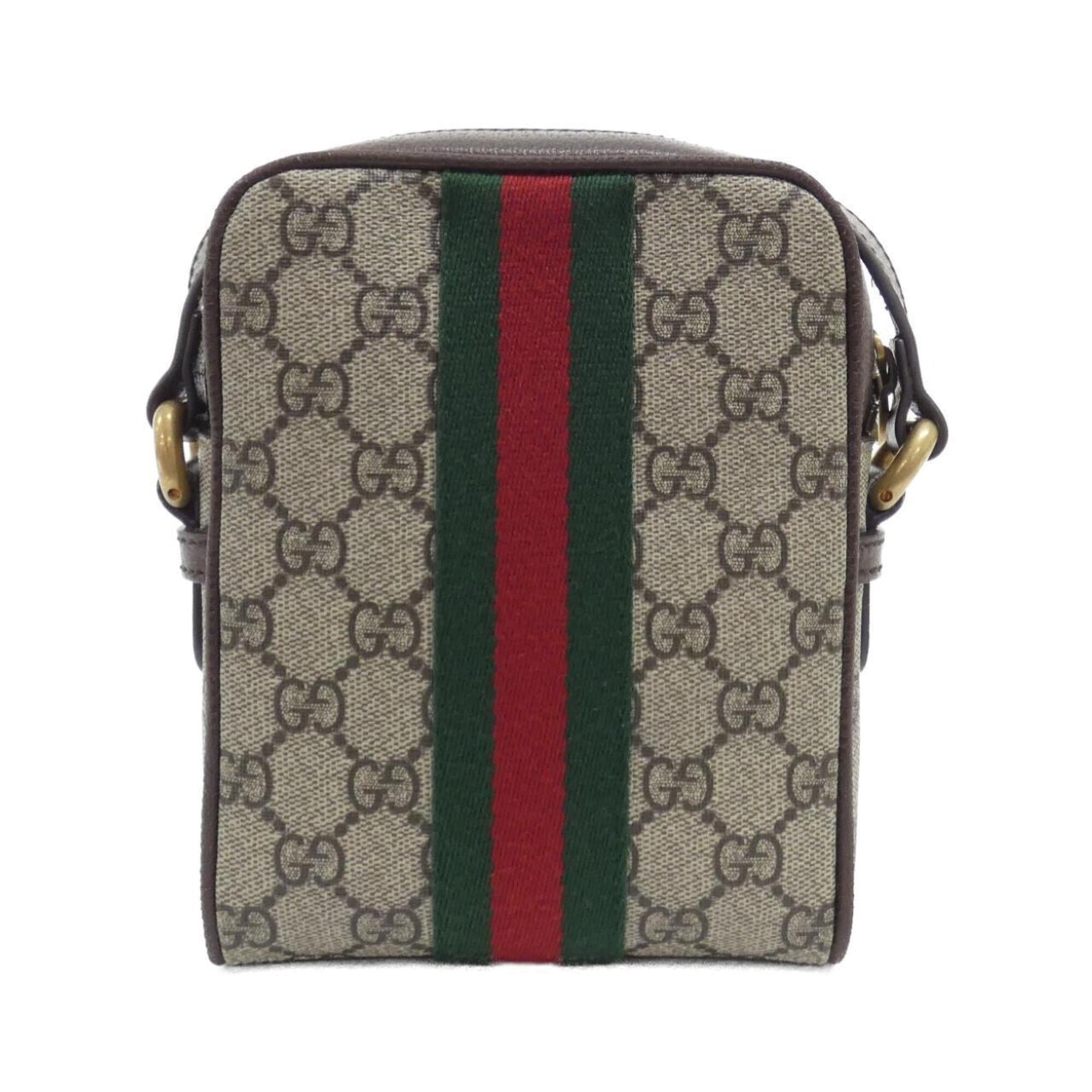 Gucci Ophidia Beige Brown Gg Supreme Canvas Shoulder Bag (Pre-Owned)
