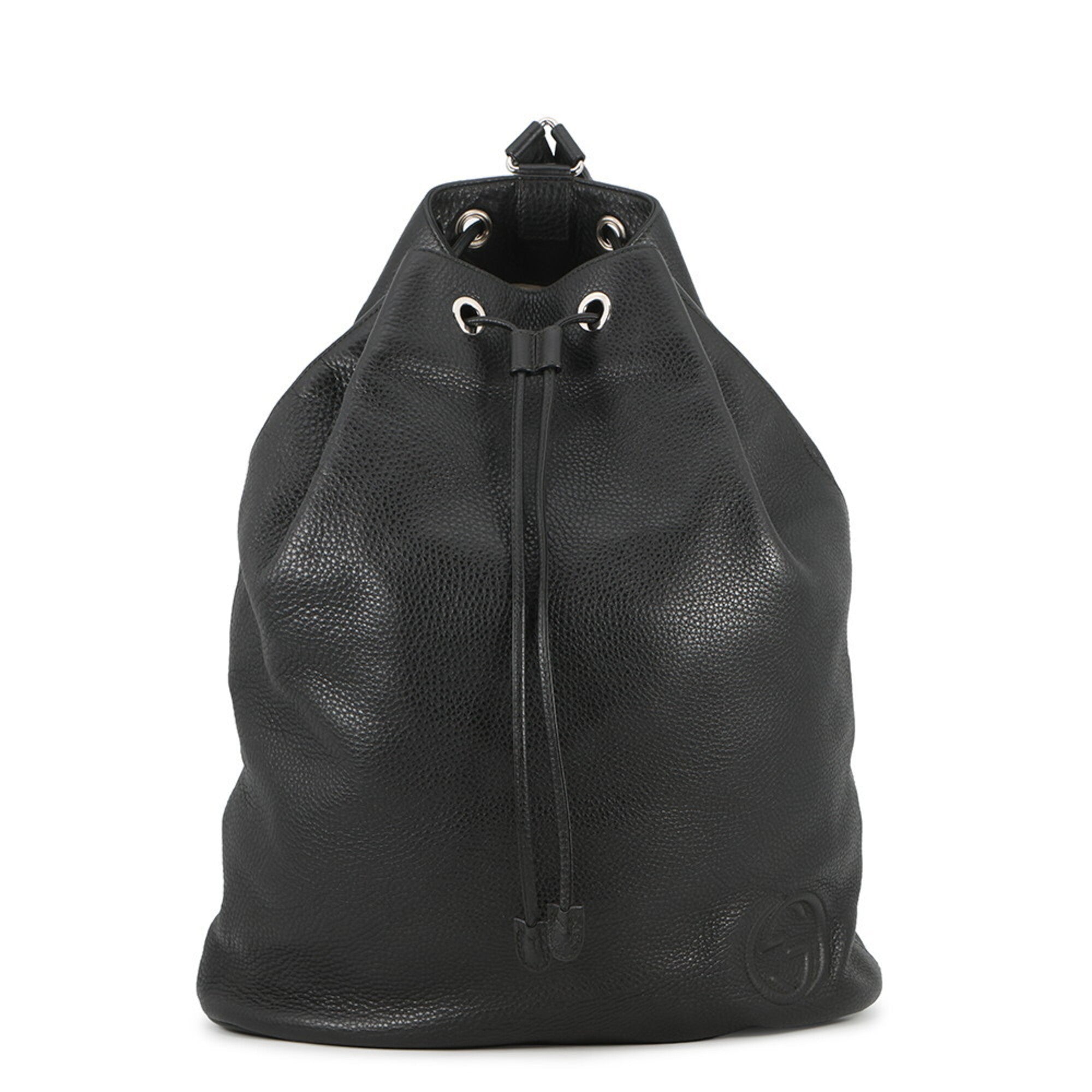Gucci Black Leather Backpack Handbag (Pre-Owned)
