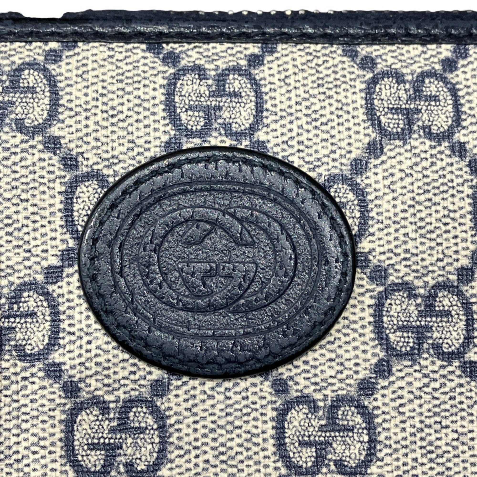 Gucci Gg Supreme Beige Pvc Long Wallet (Bi-Fold) (Pre-Owned)