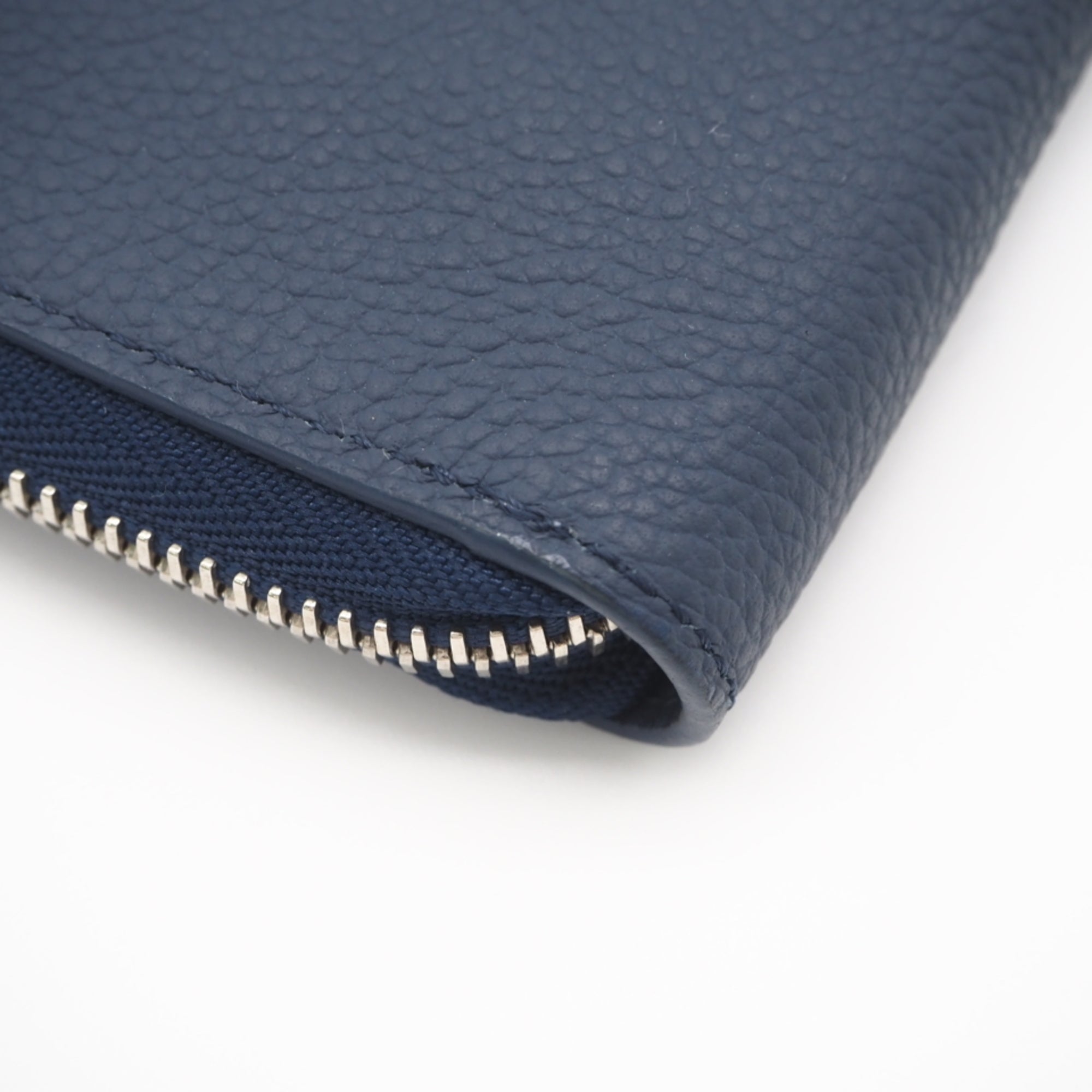Louis Vuitton Navy Leather Long Wallet (Bi-Fold) (Pre-Owned)