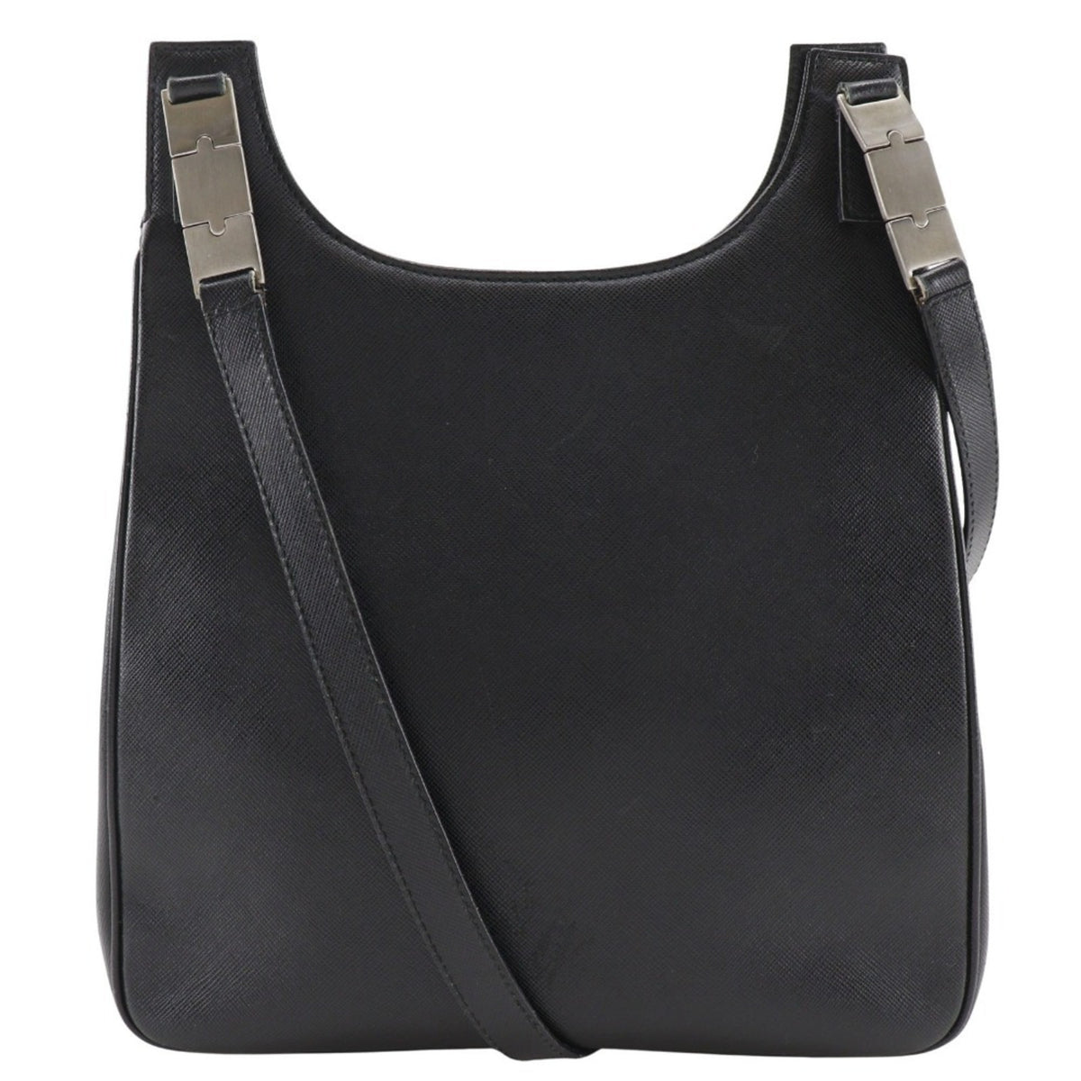 Salvatore Ferragamo Black Leather Shoulder Bag (Pre-Owned)