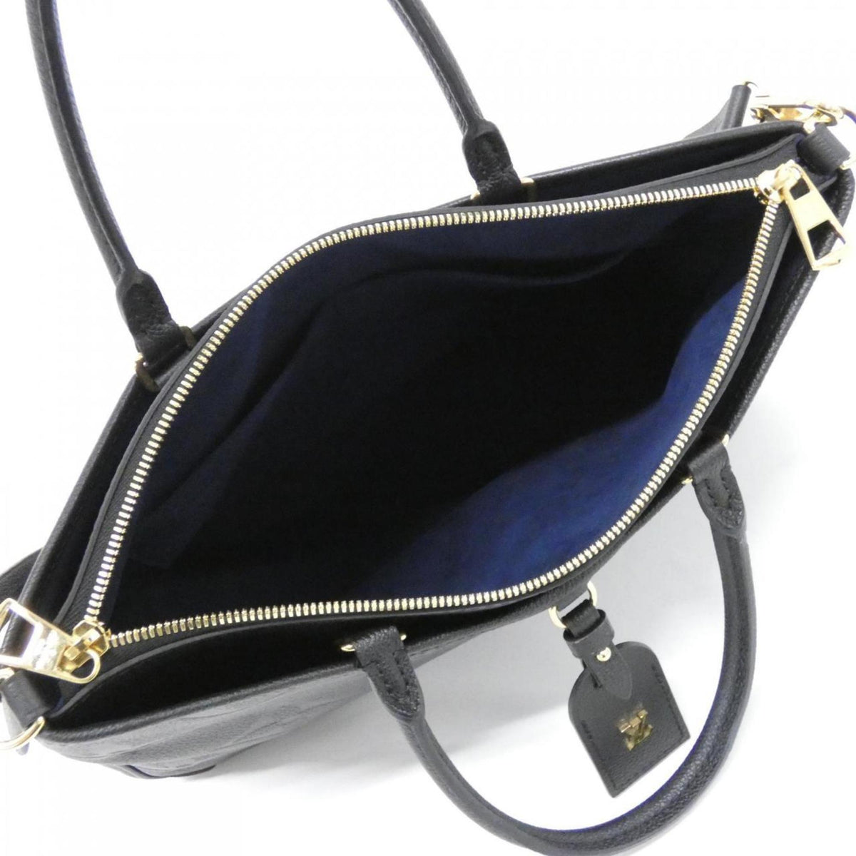 Louis Vuitton Black Leather Handbag (Pre-Owned)