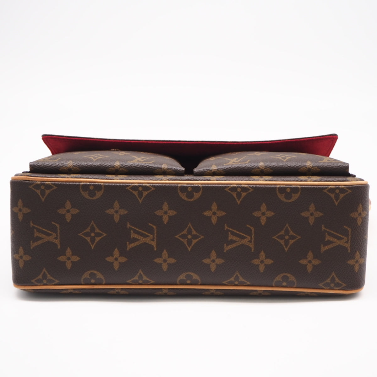 Louis Vuitton Beige Brown Coated Canvas Handbag (Pre-Owned)