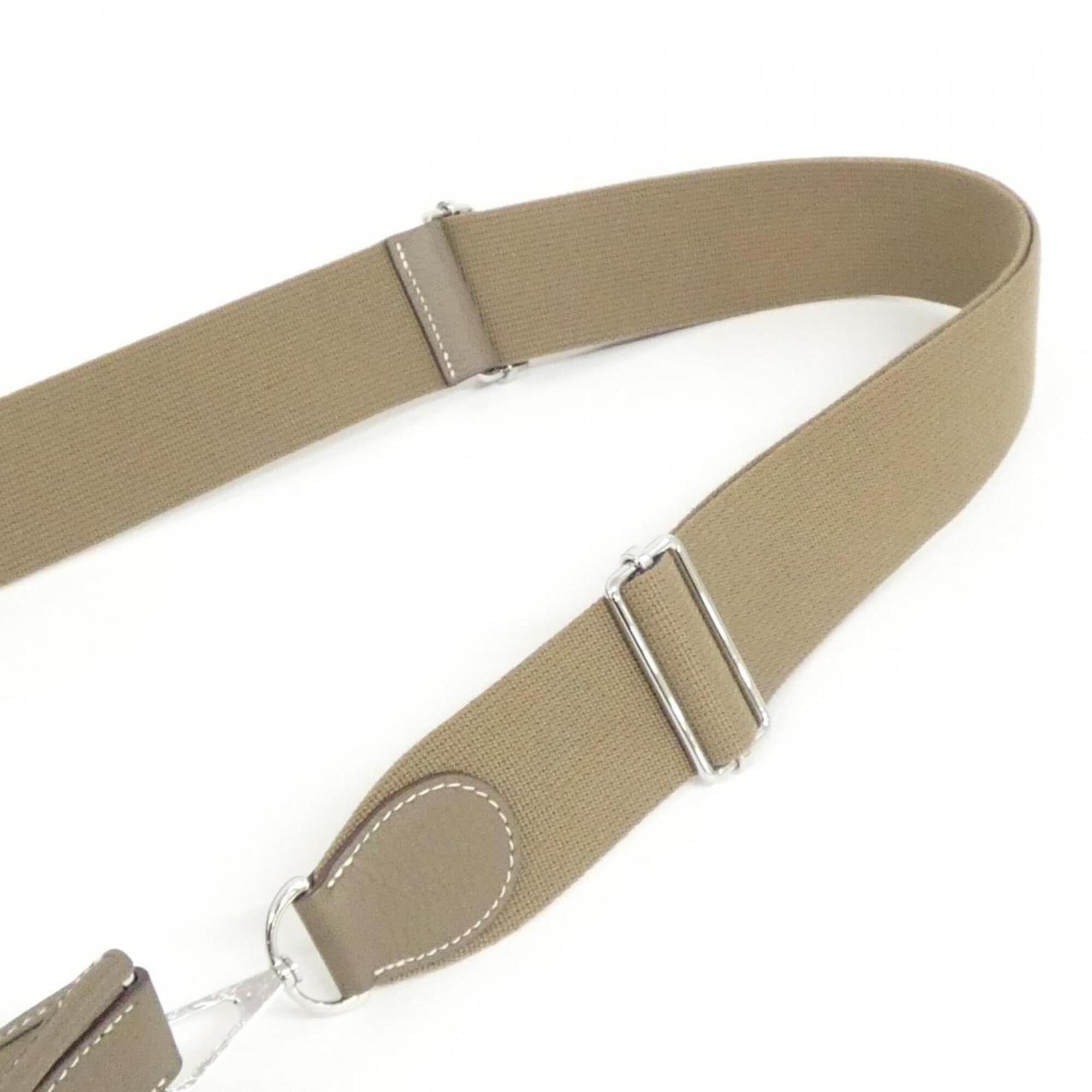 Hermes Etoupe Gray Taurillon Clemence Leather Shoulder Bag (Pre-Owned)