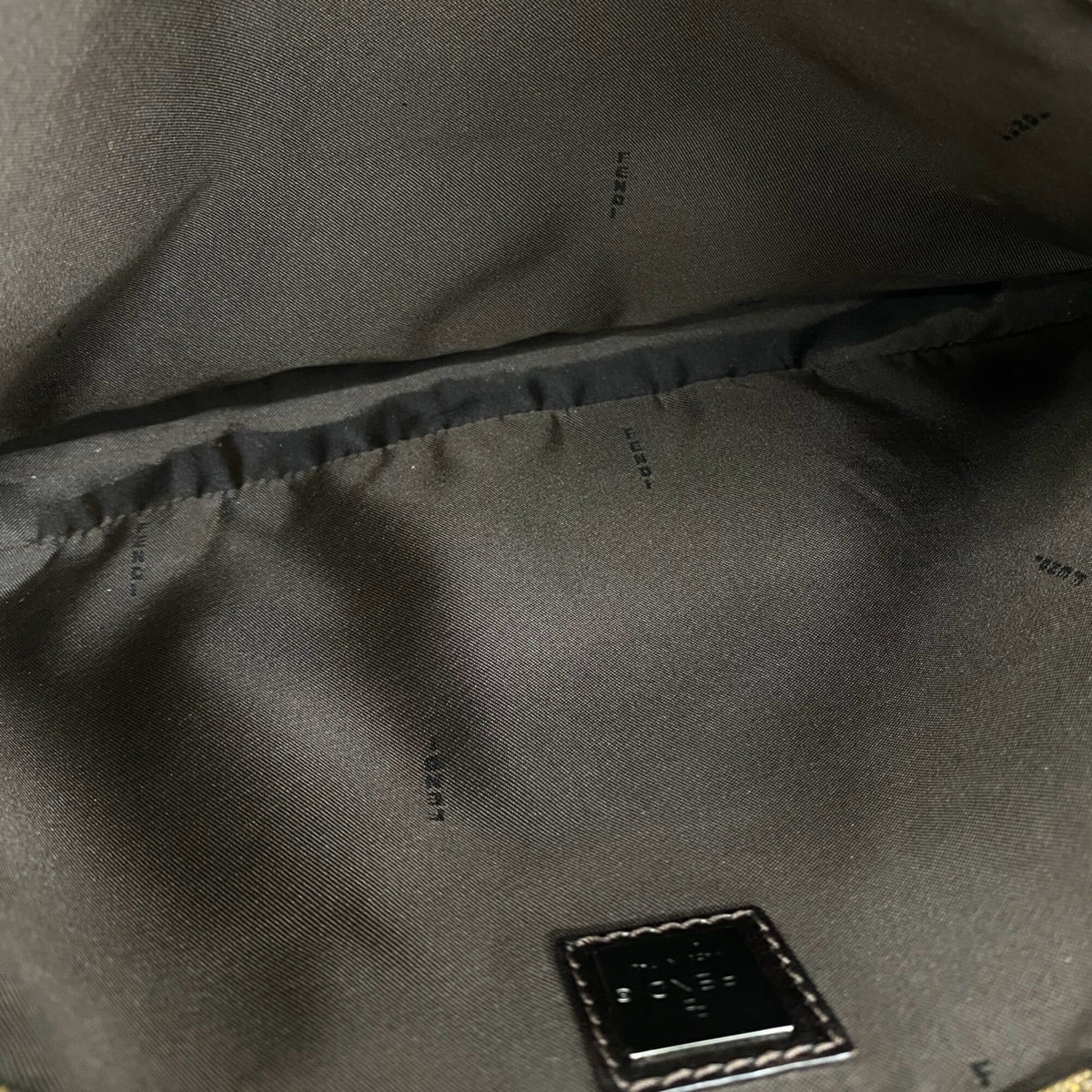 Fendi Black Brown Canvas Leather Shoulder Bag (Pre-Owned)