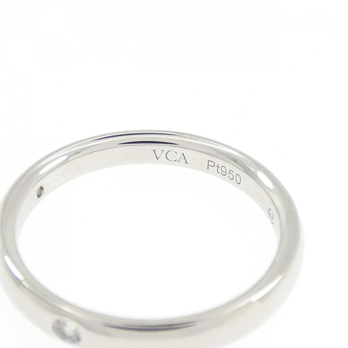 Van Cleef & Arpels Platinum 950 Band Ring (Pre-Owned)