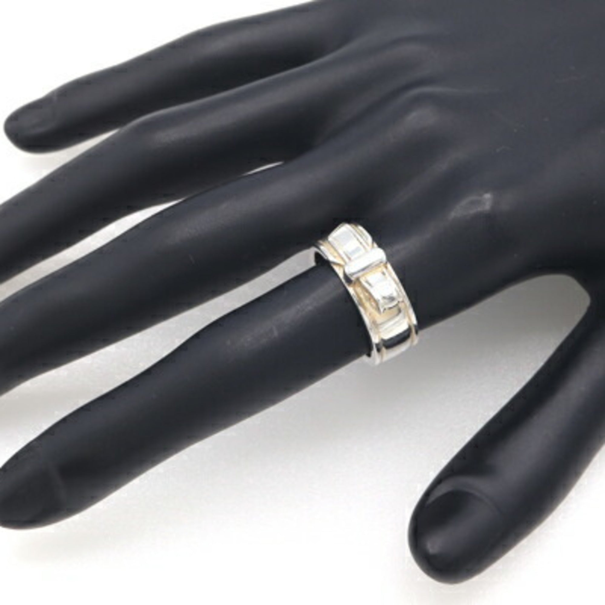 Hermes Sterling Silver 925 Band Ring (Pre-Owned)