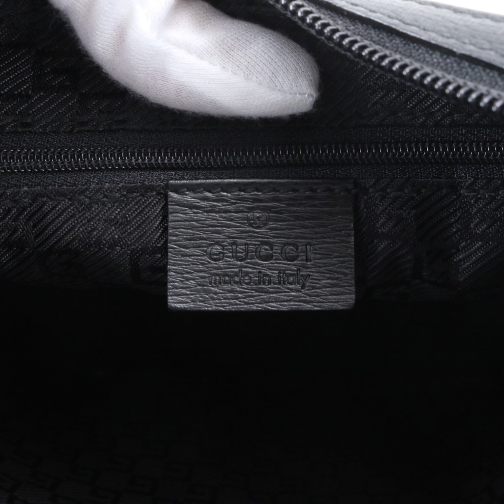 Gucci Black Leather Handbag Shoulder Bag (Pre-Owned)
