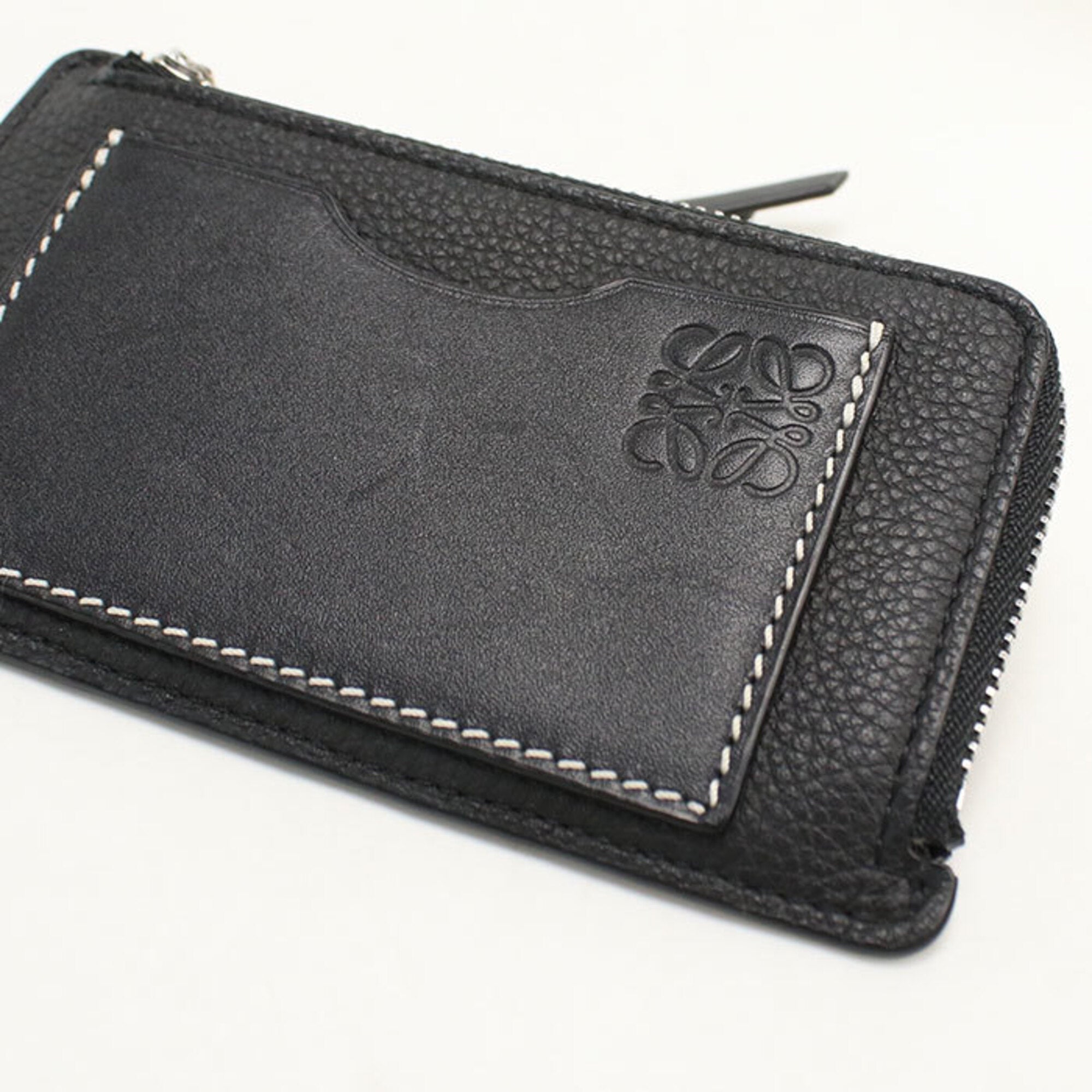 Loewe Black Leather Coin Purse/Coin Case (Pre-Owned)