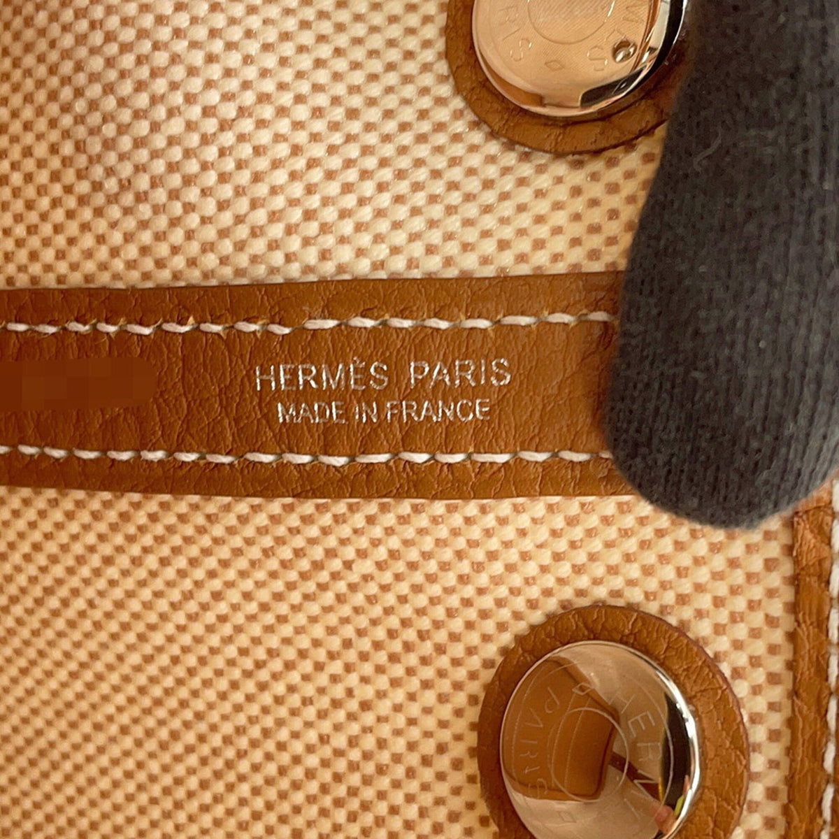 Hermes Ecru Toile H Negonda Leather Tote Bag