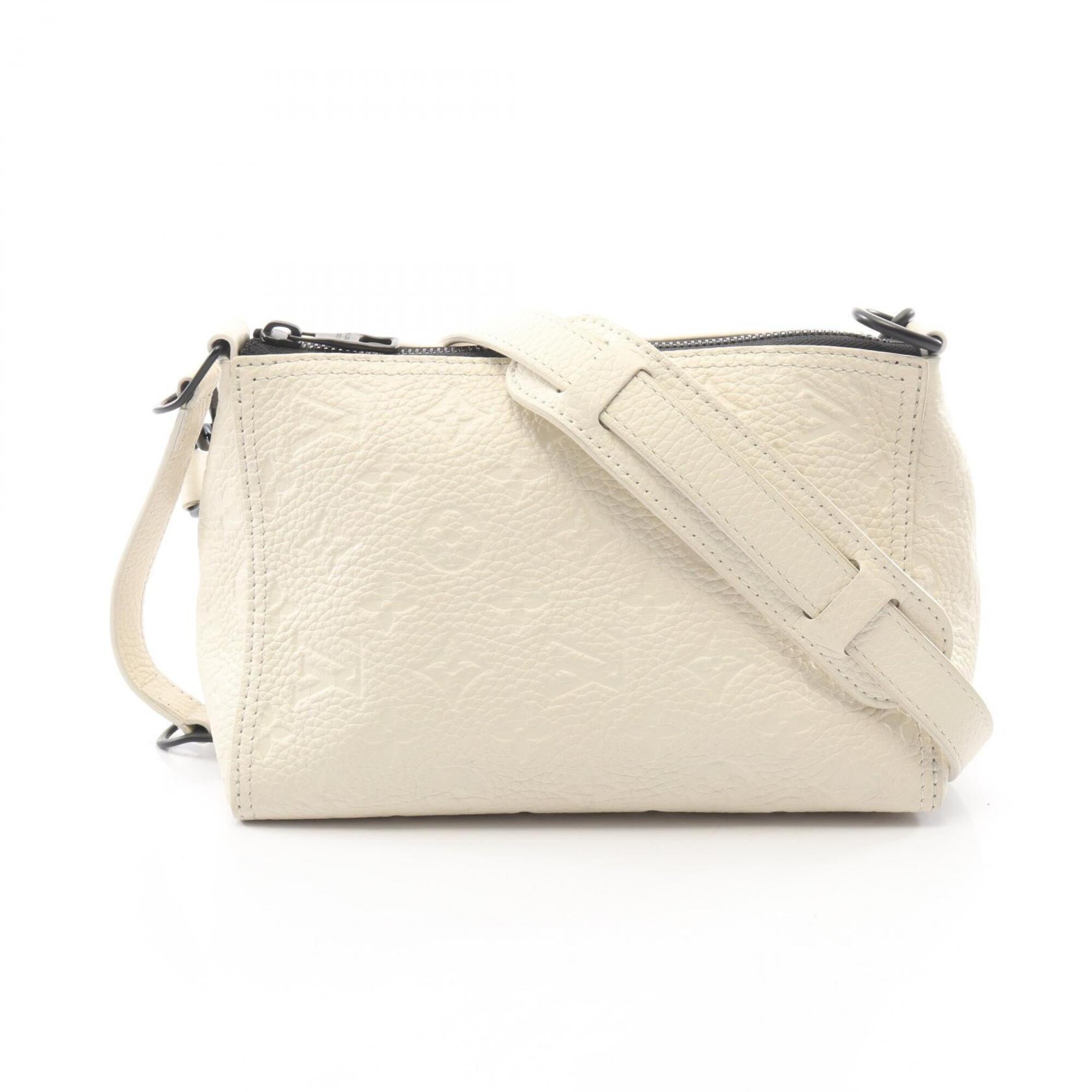 Louis Vuitton White Monogram Leather Handbag Shoulder Bag (Pre-Owned)