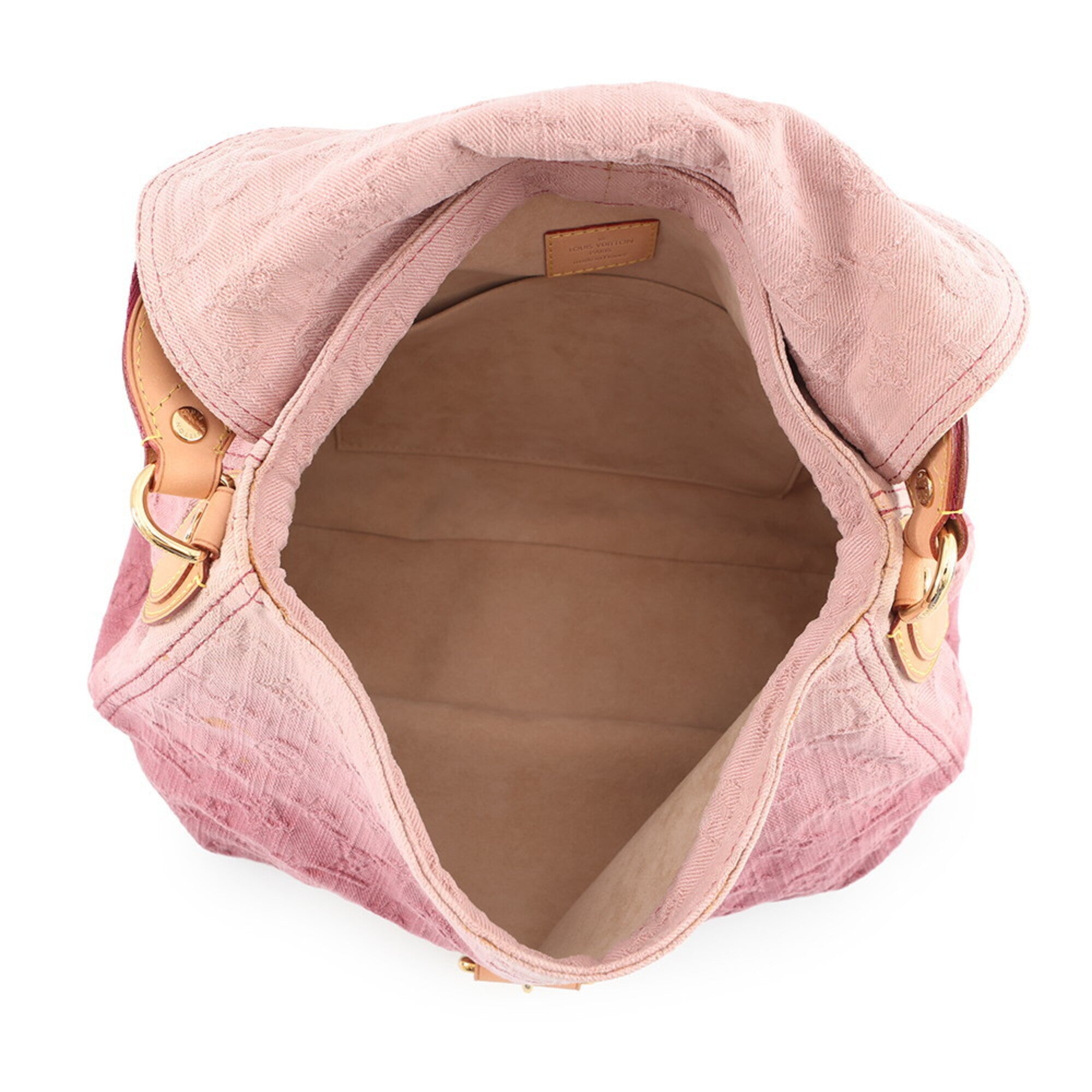 Louis Vuitton Pink Purple Monogram Denim Shoulder Bag (Pre-Owned)