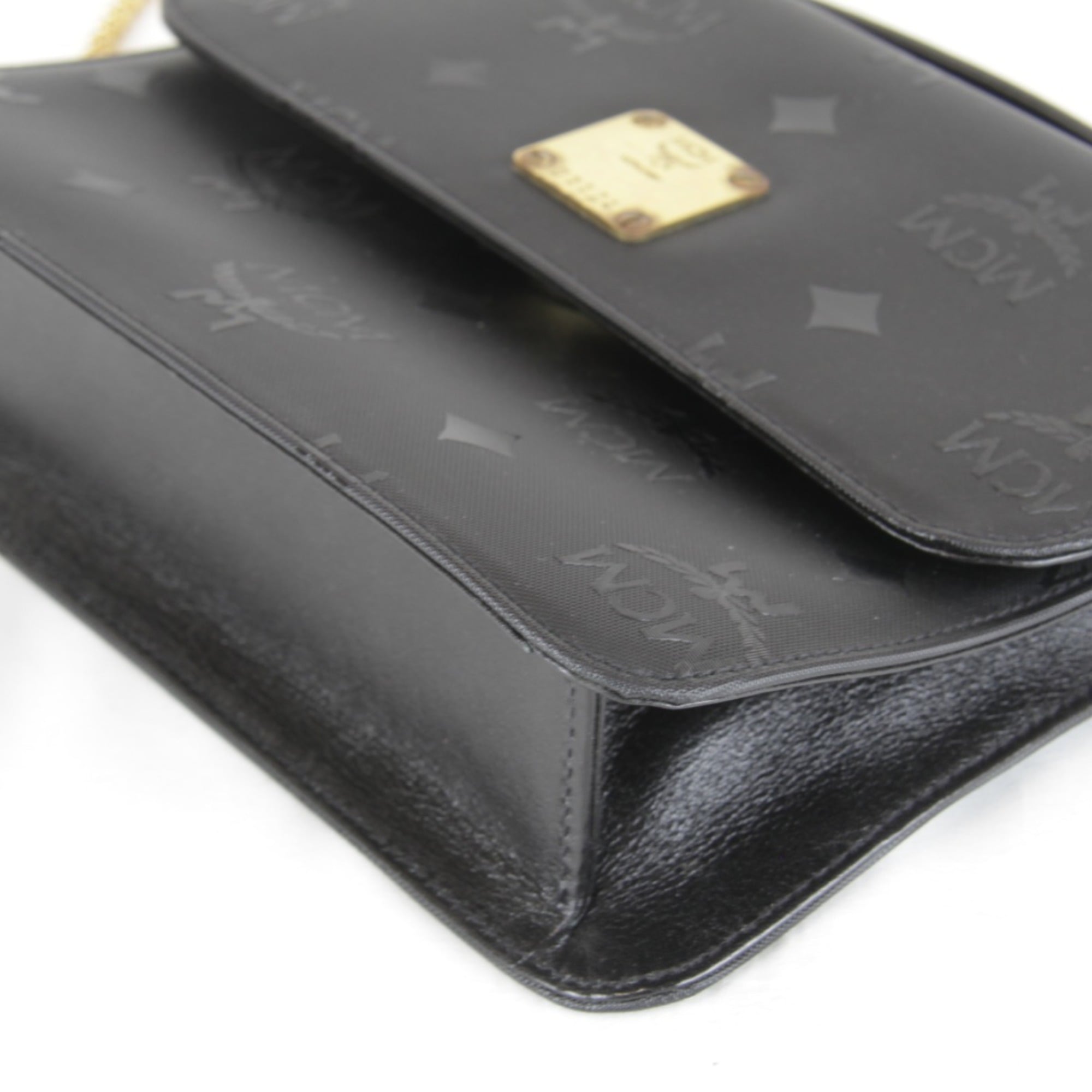 Mcm Black Pvc Shoulder Bag (Pre-Owned)