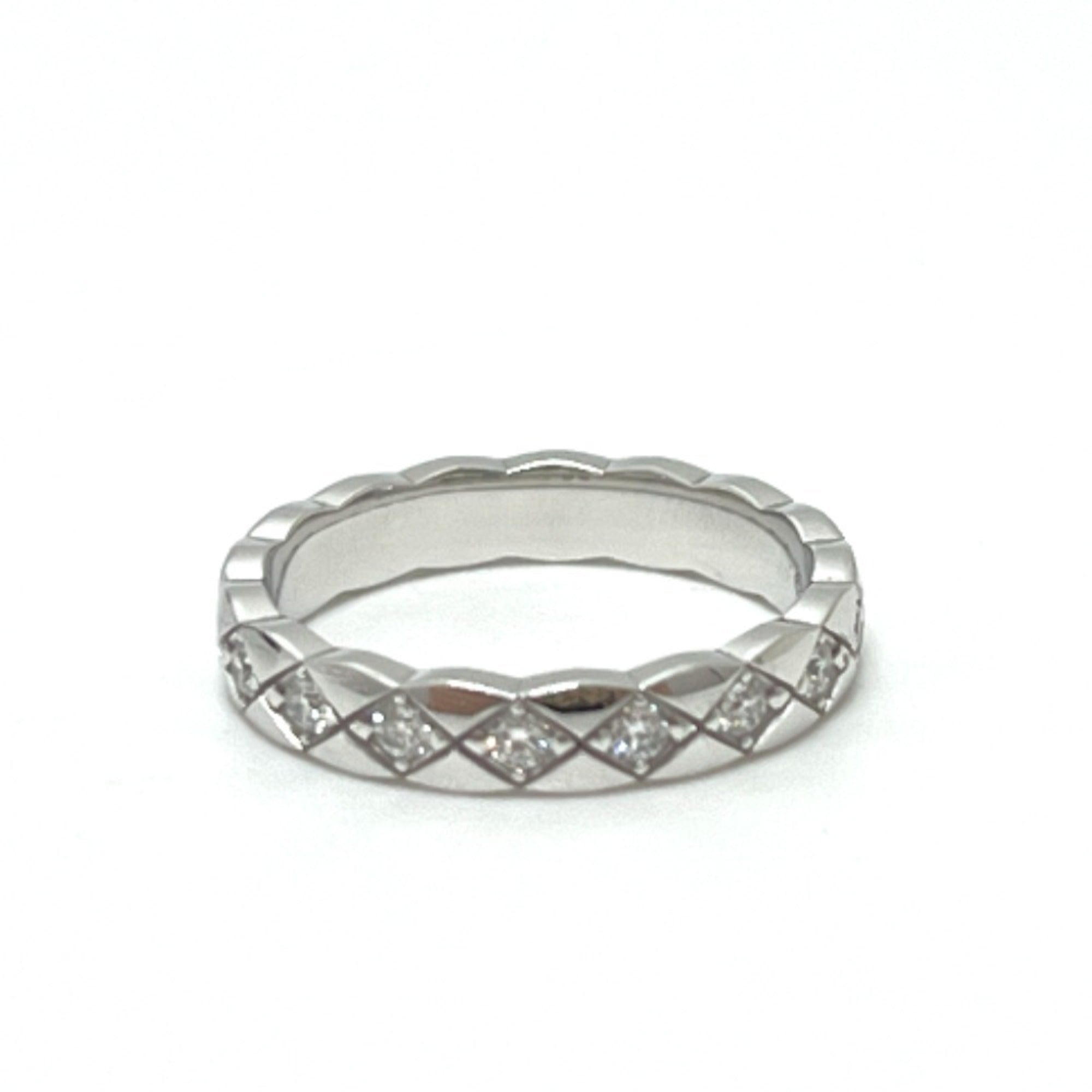 Chanel White Gold White Gold (18K) Band Ring (Pre-Owned)