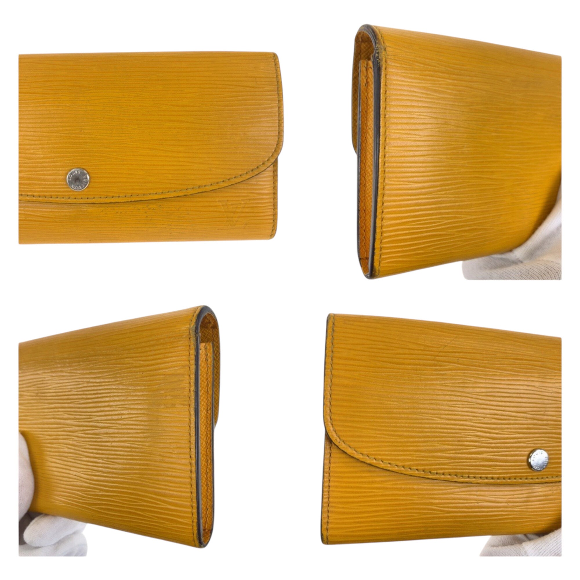 Louis Vuitton Yellow Epi Leather Long Wallet (Bi-Fold) (Pre-Owned)