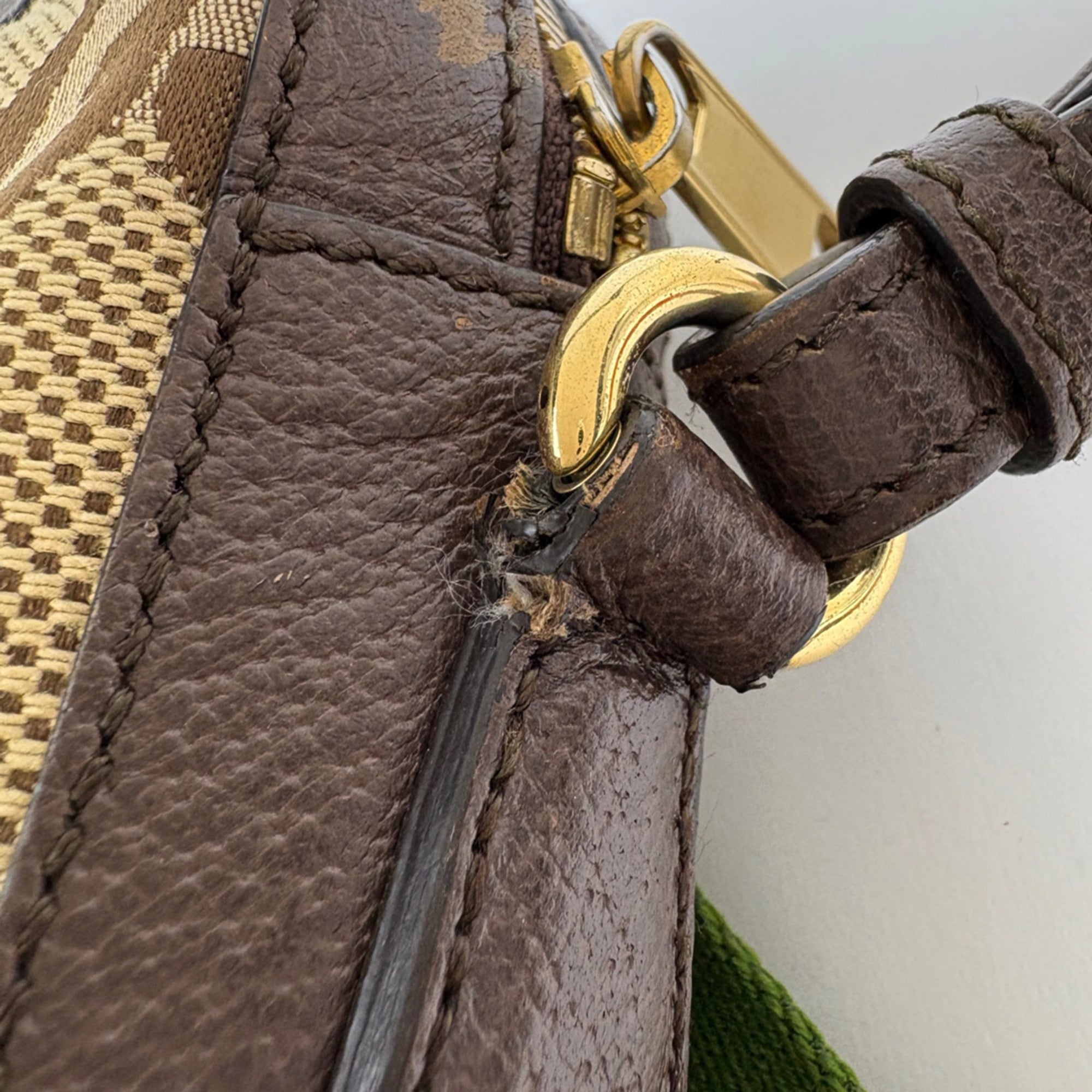 Gucci Beige Brown Gg Canvas Messenger Bag Shoulder Bag (Pre-Owned)