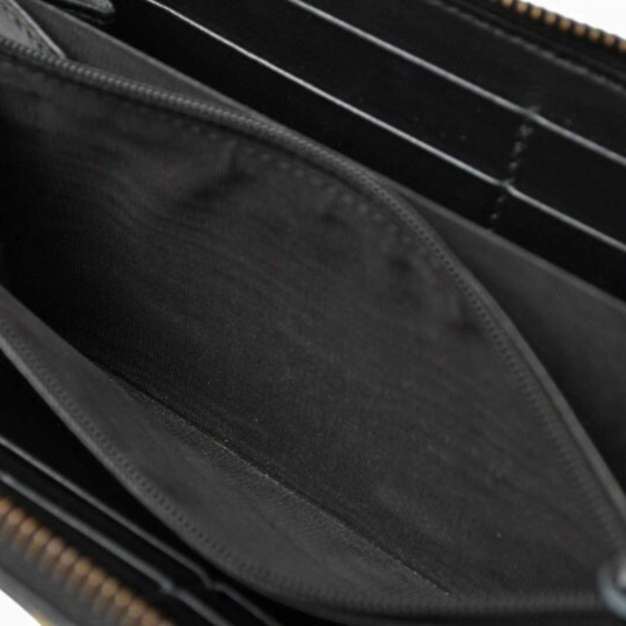 Gucci Black Leather Long Wallet (Bi-Fold) (Pre-Owned)
