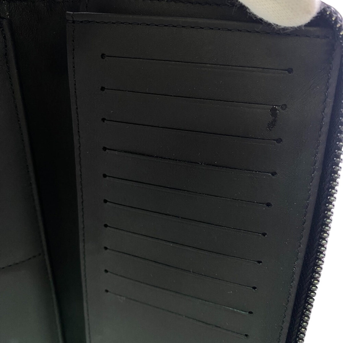 Louis Vuitton Monogram Black Green Purple Leather Long Wallet (Bi-Fold) (Pre-Owned)