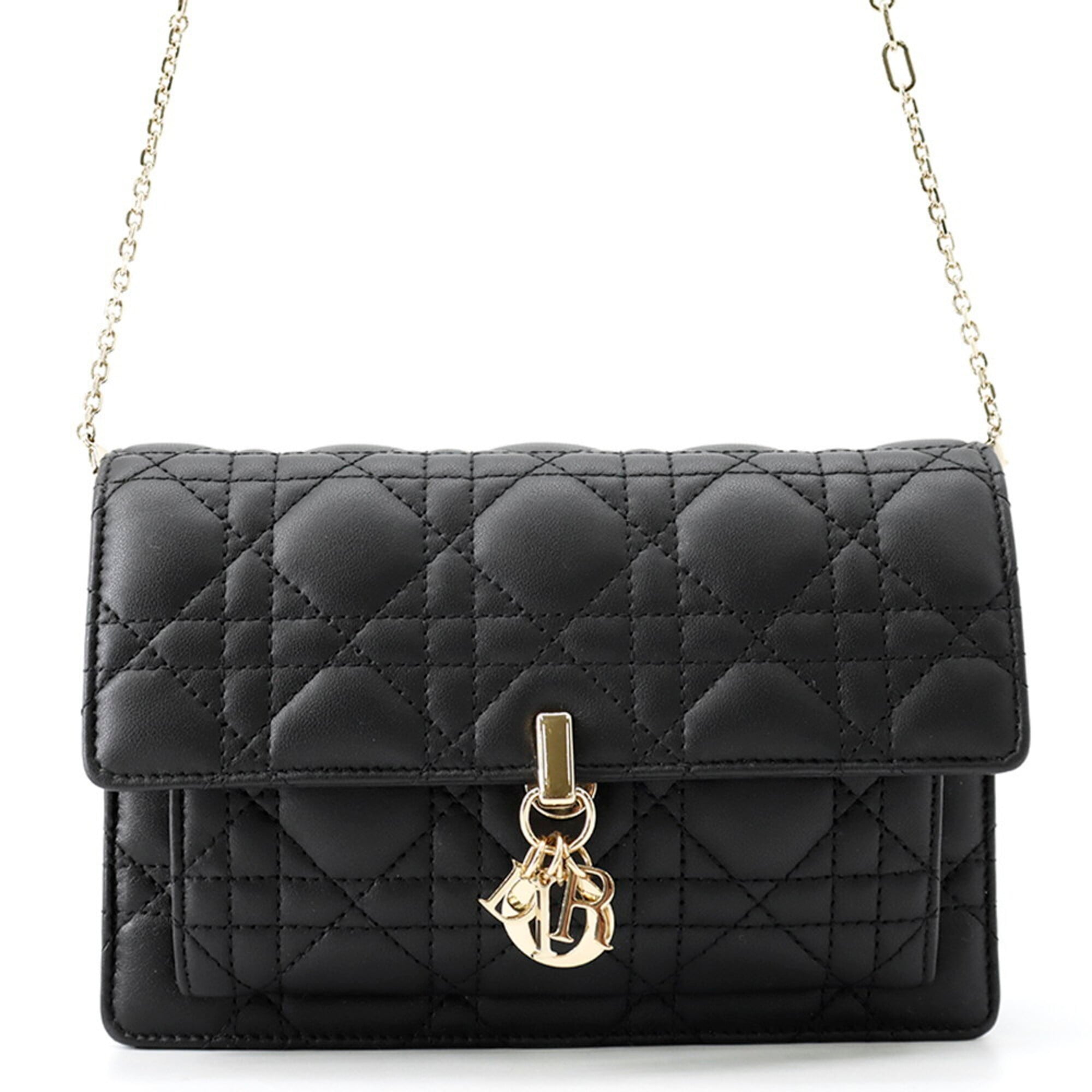 Christian Dior Black Leather Shoulder Bag (Pre-Owned)