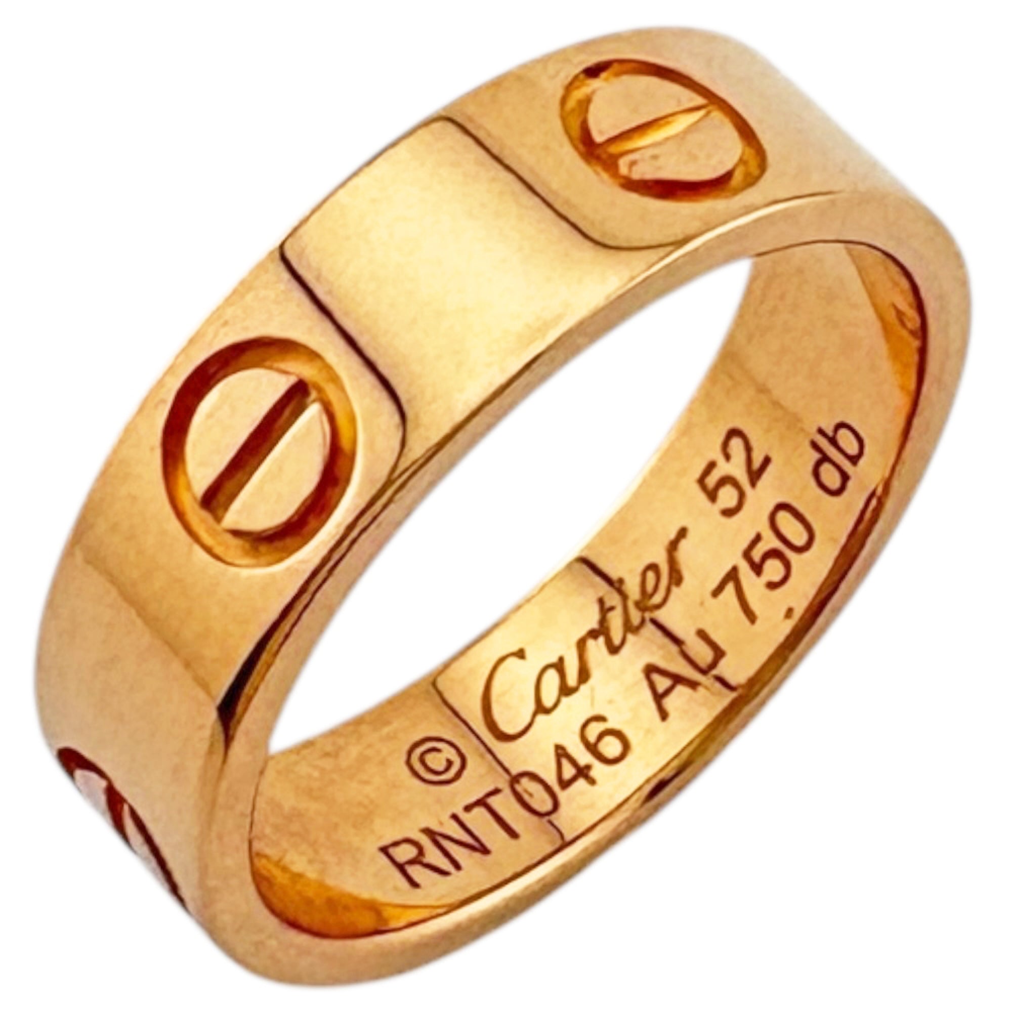 Cartier Love Pink Gold (18K) Band Ring (Pre-Owned)
