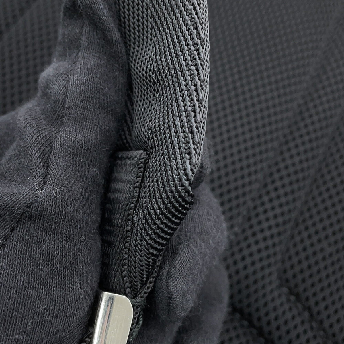 Prada Black Green Nylon Leather Backpack (Pre-Owned)