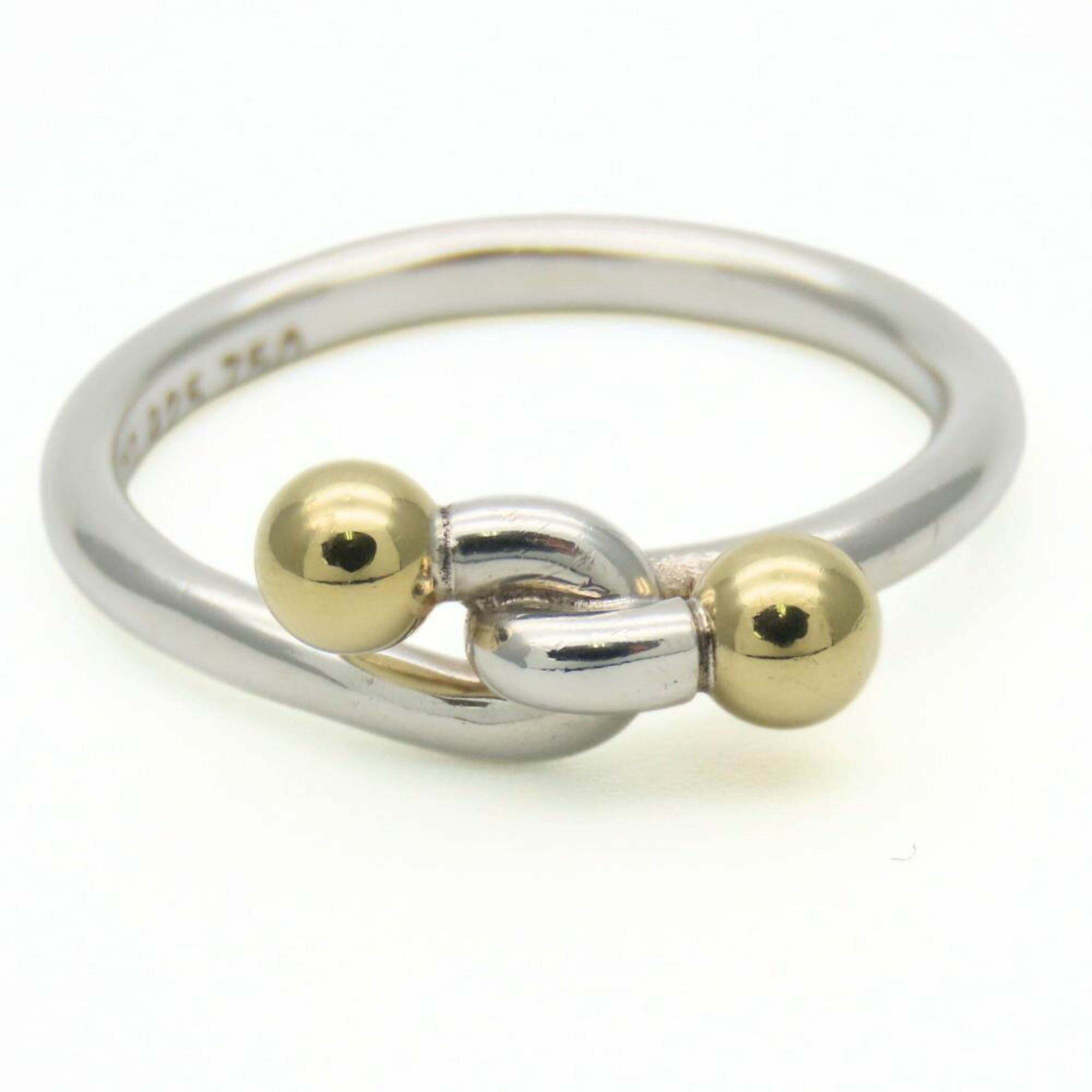 Tiffany Gold Silver Yellow Gold (18K) Silver 925 Band Ring (Pre-Owned)