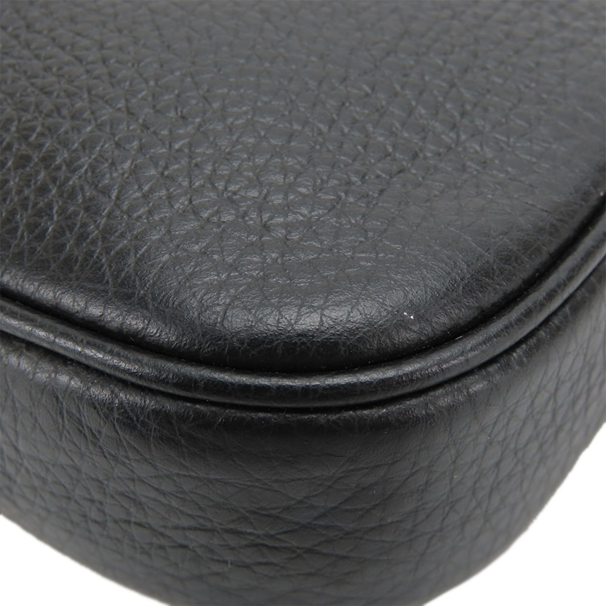 Coach Black Leather Pochette Shoulder Bag (Pre-Owned)